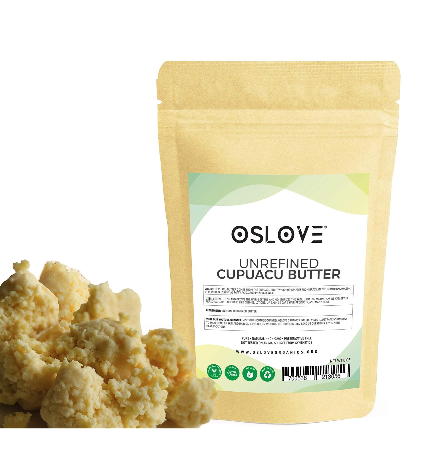 Oslove Organics Cupuacu Butter - Pure & Natural 8oz | Rich & Creamy for DIY Mixes - Buy Online on SooperMarket.com
