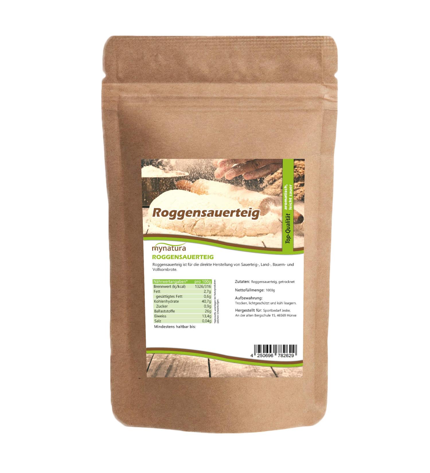 Mynatura Rye Dough Powder (1kg) | Premium Sourdough Mix for Baking | Perfect for Roggen Bread - Buy Online on SooperMarket.com