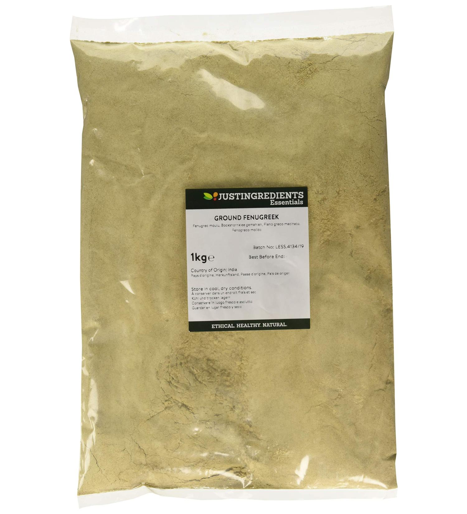 JustIngredients Essentials Fenugreek Ground 1 kg - Premium Quality Spice | Pack of 1 - Buy Online on SooperMarket.com