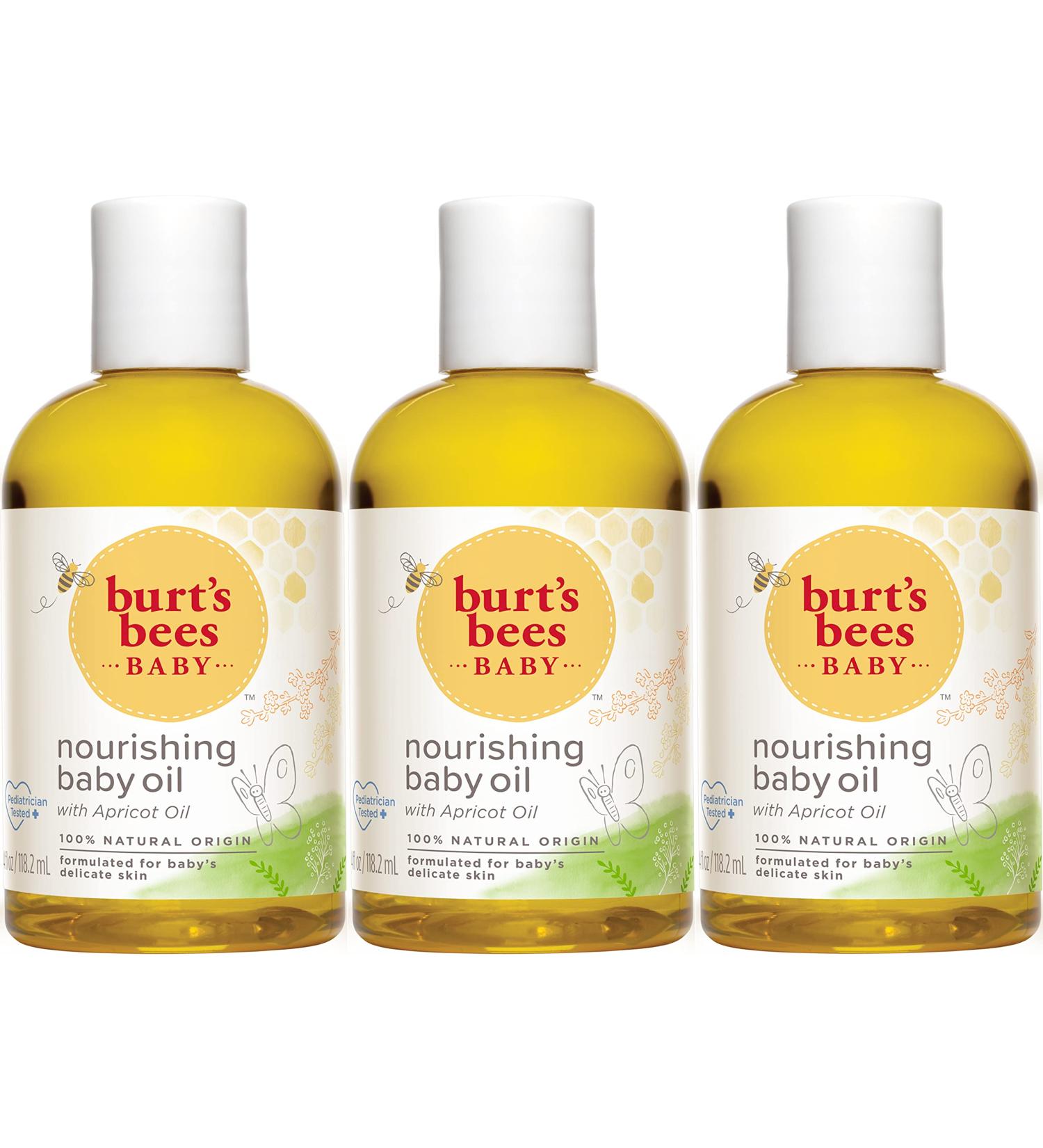 Burt's Bees Baby Oil 4 Fl Oz (Pack of 3) - Nourishing 100% Natural Skin Care - Buy Online on SooperMarket.com