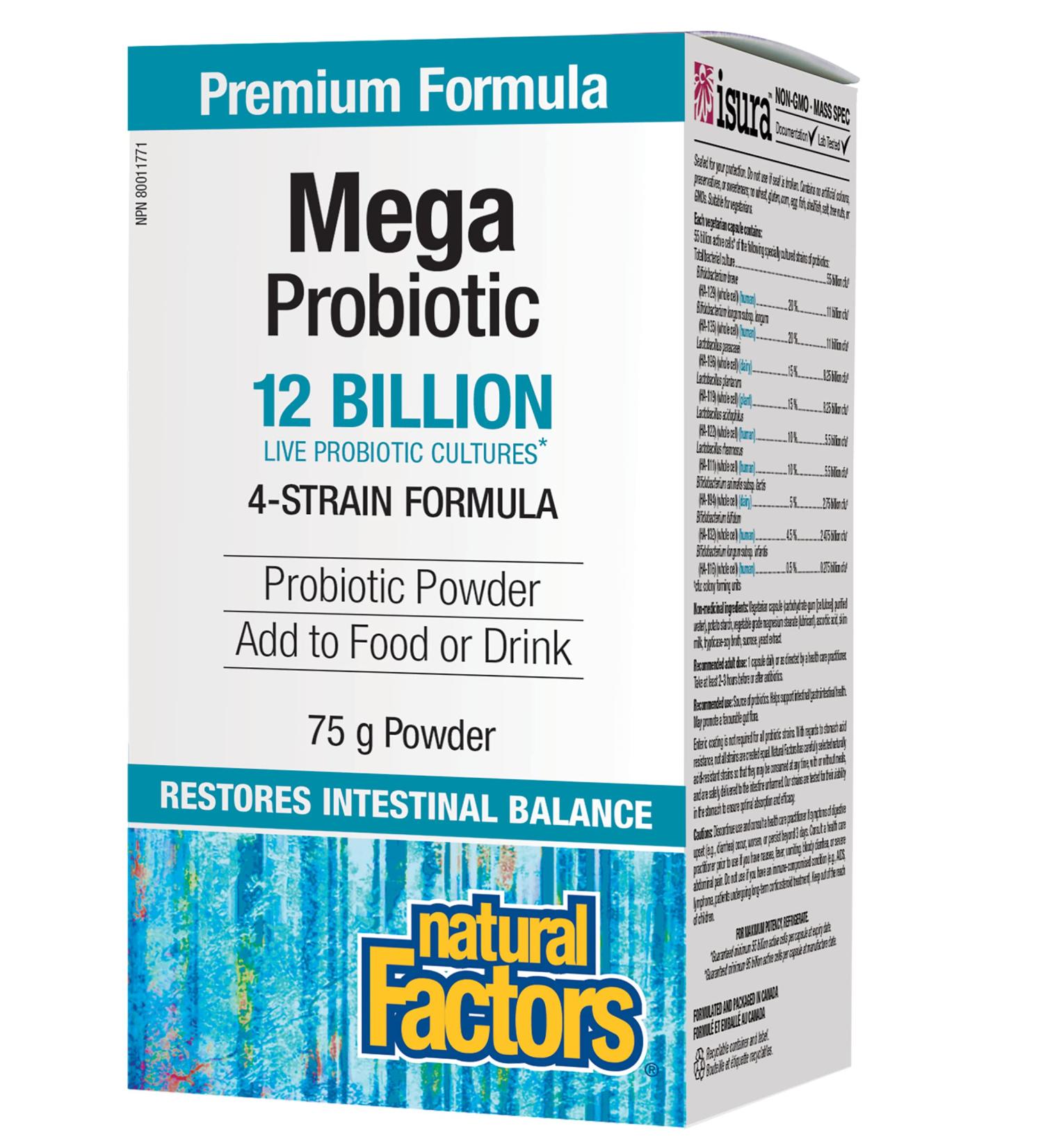 Natural Factors Mega Probiotic Powder - 75 g - Buy Online on SooperMarket.com