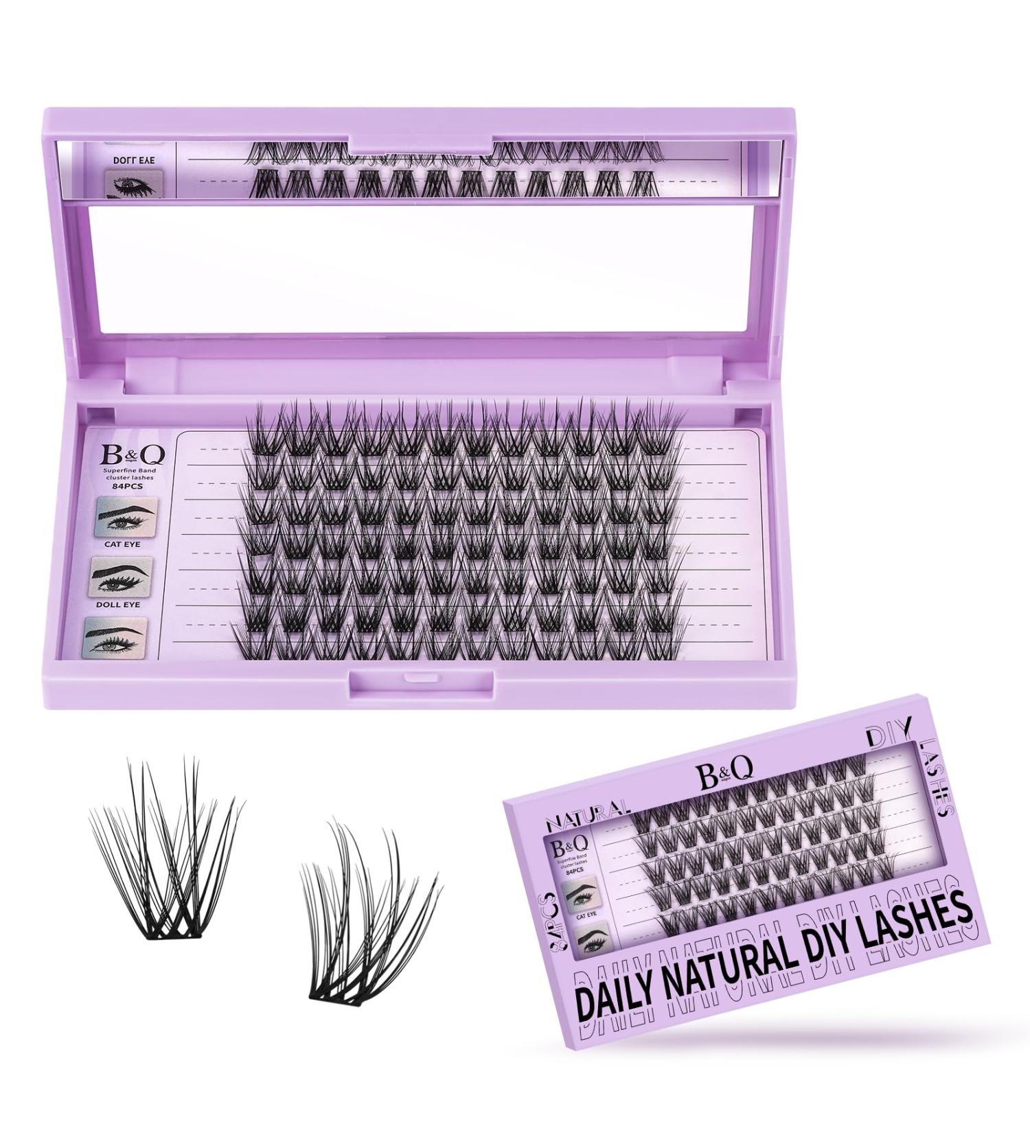 Eyelash Extensions 84 PCs Z06 - DIY LASH Clusters Reusable Individual Eyelashes for Beginners D-12mm Perfect for Home Use - Buy Online on SooperMarket.com