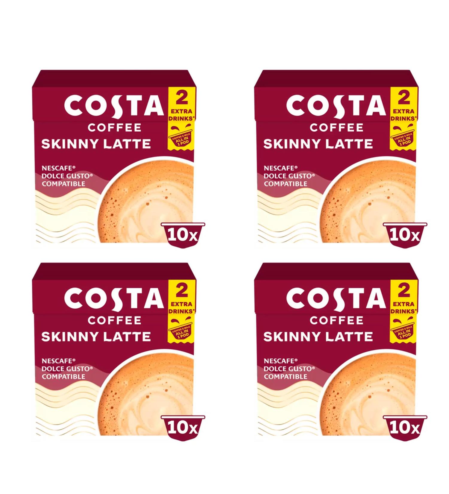 COSTA COFFEE SKINNY LATTE PODS 4 PACKS (SKINNY LATTE 10 CAPSULES) - Buy Online on SooperMarket.com