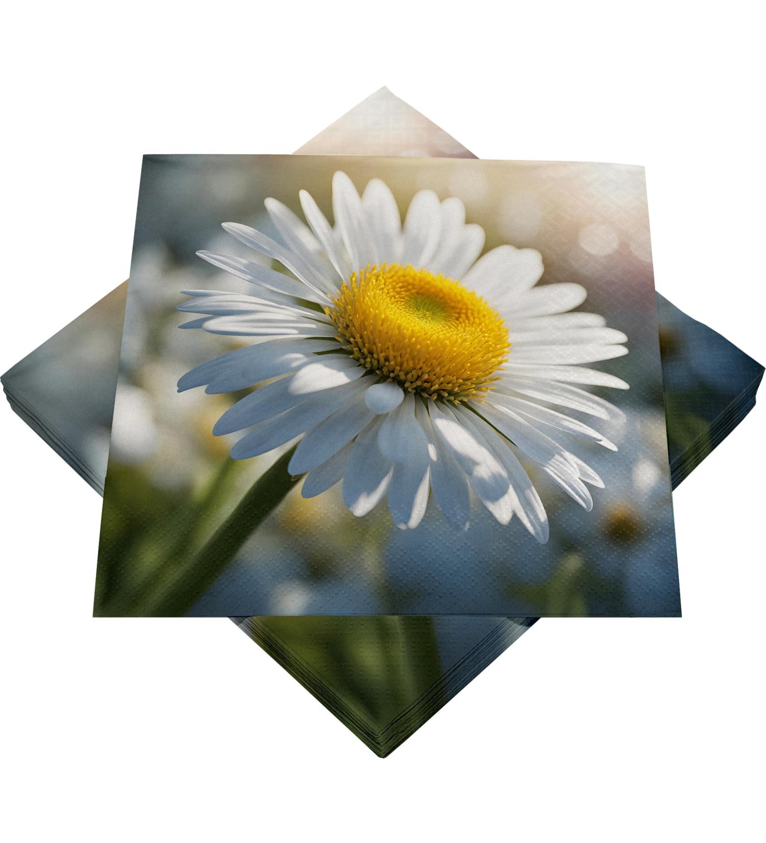 HEKU 100 napkins 3-layer 33x33cm daring I sucking hard and practically packaged i wide selection i ideal for special occasions 33x33cm daisies