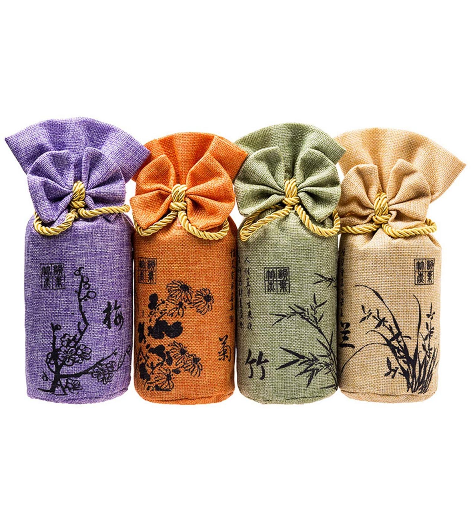 Bamboo Coal Air Purification Bags - Activated Carbon Odor Absorbers & Moisture Eliminators for Home & Car (4 Pack 250g each) - Eco-Friendly Fresheners - Buy Online on SooperMarket.com