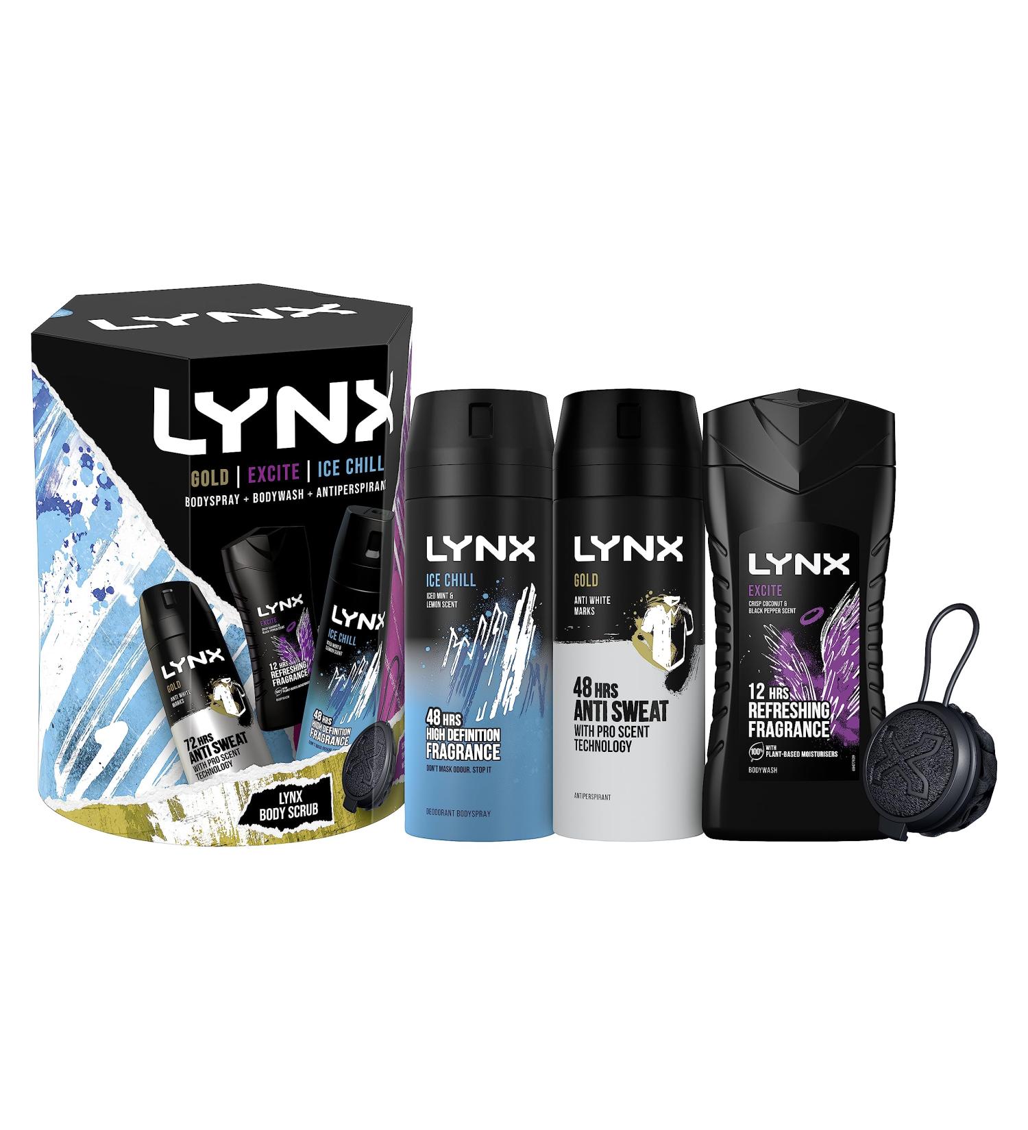 LYNX All Stars Trio & Body Scrub Gift Set body wash body spray & anti-perspirant perfect for his daily routine 3 piece - Buy Online on SooperMarket.com