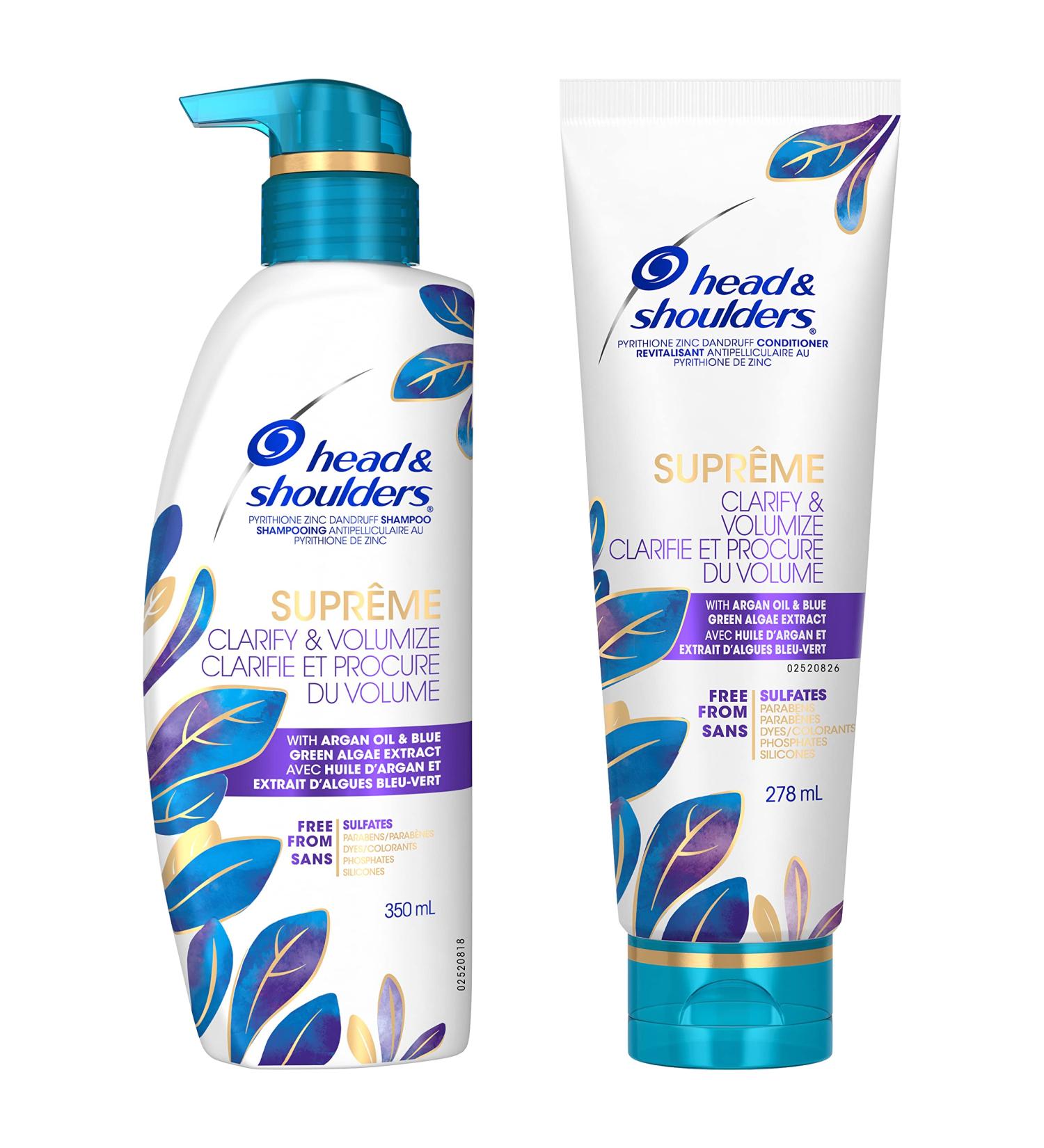 Head and Shoulders Supreme Clarify & Volumize Shampoo and Conditioner Dual Pack 350ml Shampoo + 278ml Conditioner Shampoo and Conditioner Set - Buy Online on SooperMarket.com