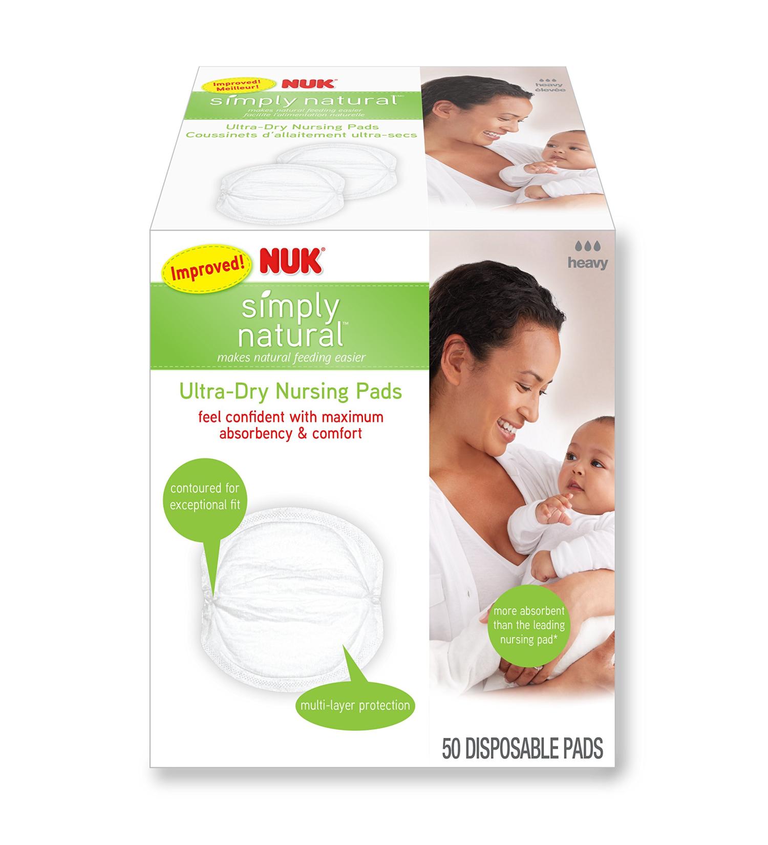 NUK Ultra Dry Disposable Nursing Pads - 50ct | Comfortable & Leak-Proof | International Shipping Available - Buy Online on SooperMarket.com