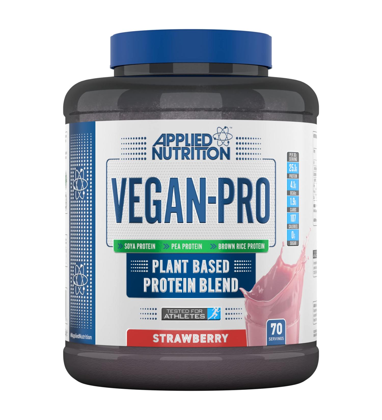 Applied Nutrition Vegan Pro - Vegan Protein Powder Plant Based Supplement (2.1kg - 70 Servings) (Strawberry) Strawberry 2.1 kg (Pack of 1) - Buy Online on SooperMarket.com