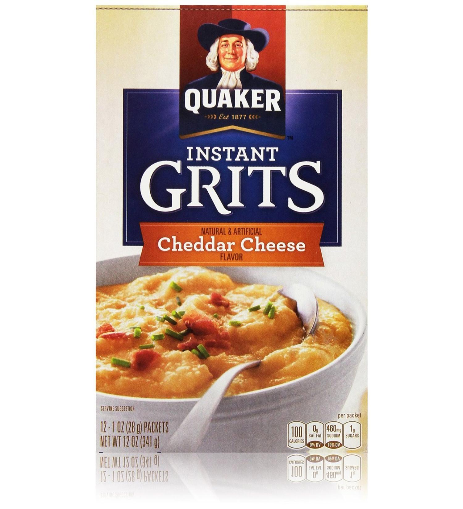 Quaker Instant Grits Cheddar Cheese Flavor 24 1-oz Packs - 2 Boxes - Buy Online on SooperMarket.com