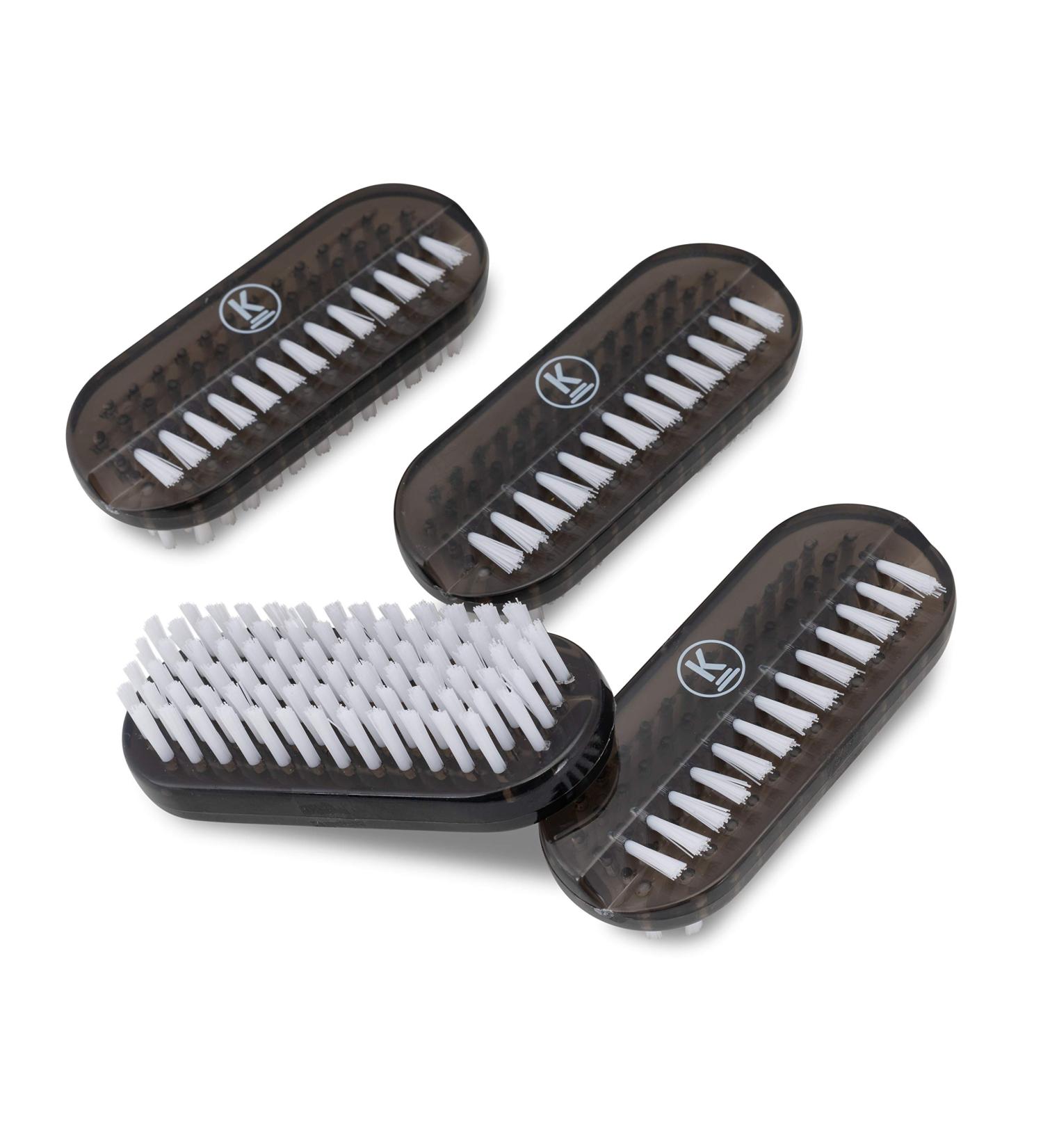K-Pro Hand Nail Brush Set - 4 Piece Black Plastic Gel Nail Brushes for Perfect Manicures | International Shipping Available - Buy Online on SooperMarket.com