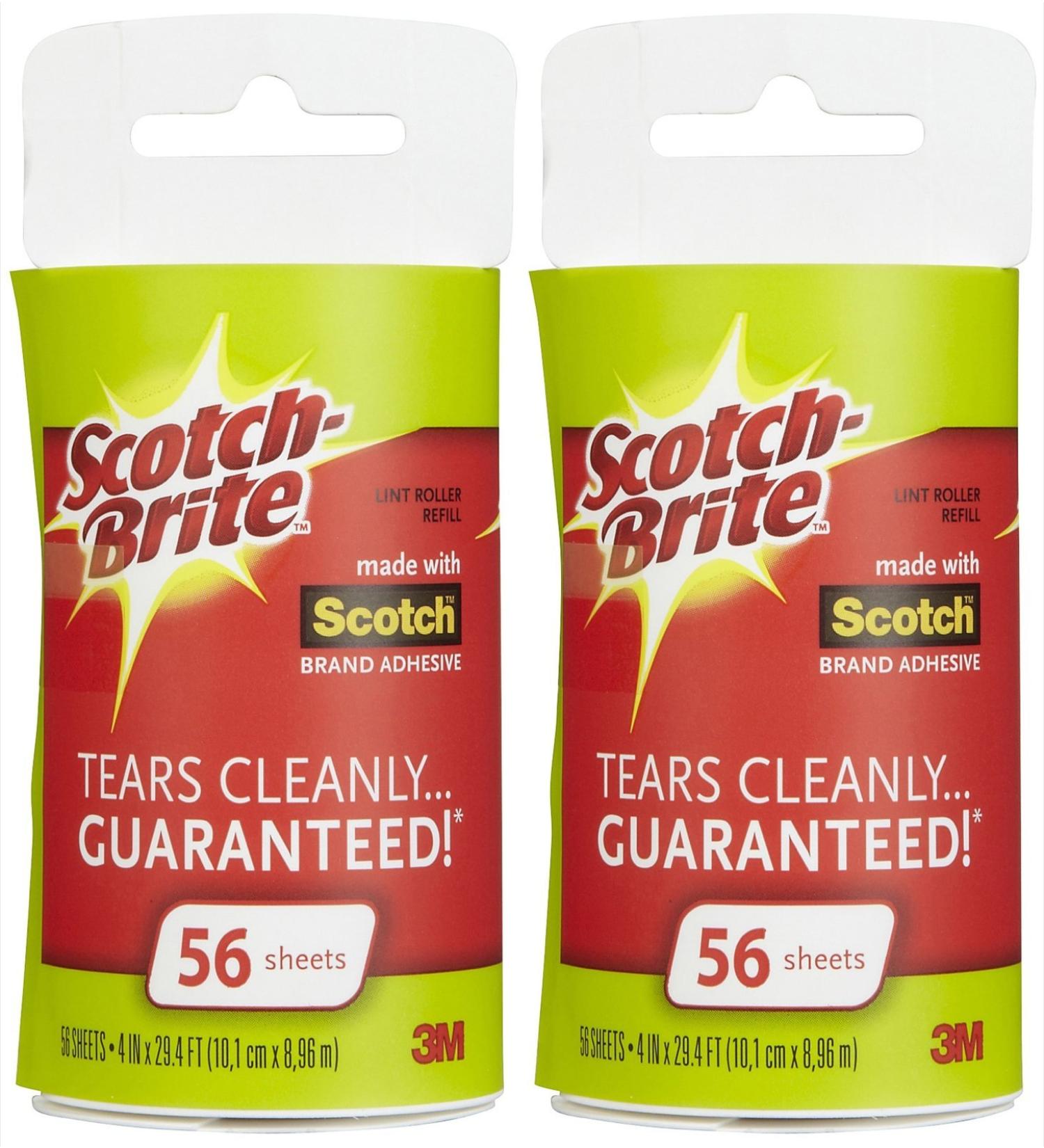 Scotch Lint Roller Refill - 56 sheets - 2 pk 56 Count (Pack of 2)