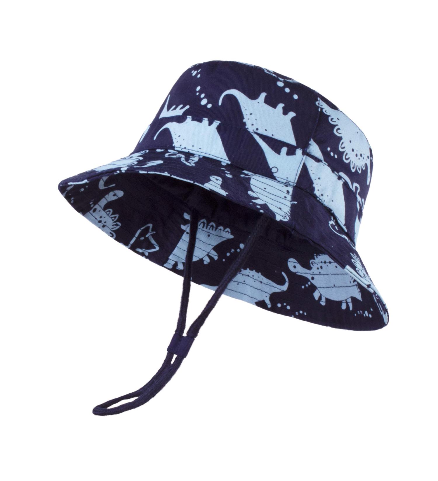 LANGZHEN Baby Girls Beach Sun Hat with Chin Strap - Navy Dinosaur, 6-12 Months - Buy Online on SooperMarket.com