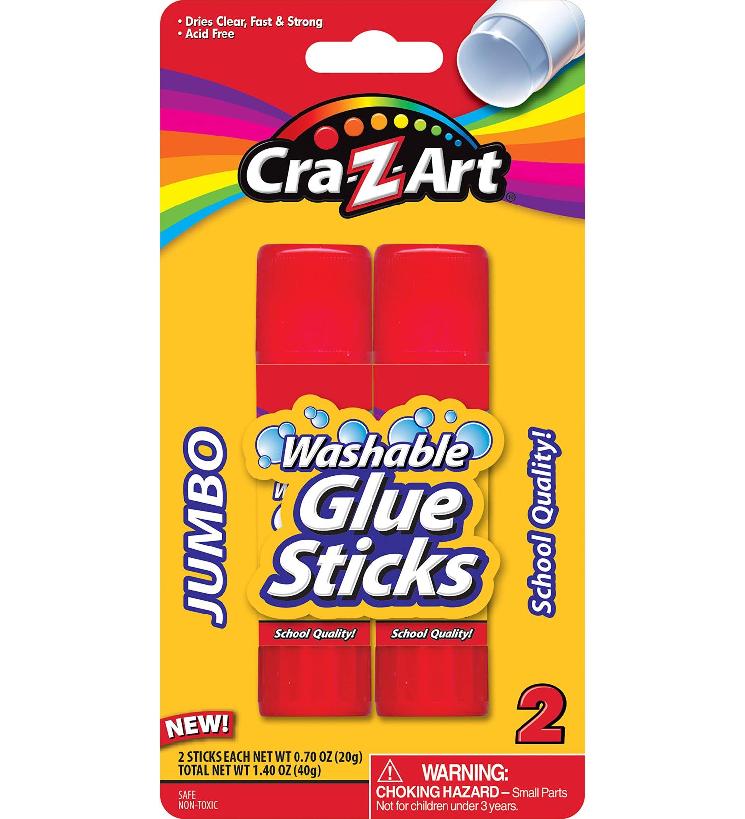 Cra-Z-art Jumbo Washable Glue Sticks 2-Count (11306N-48) 2 Count - Buy Online on SooperMarket.com