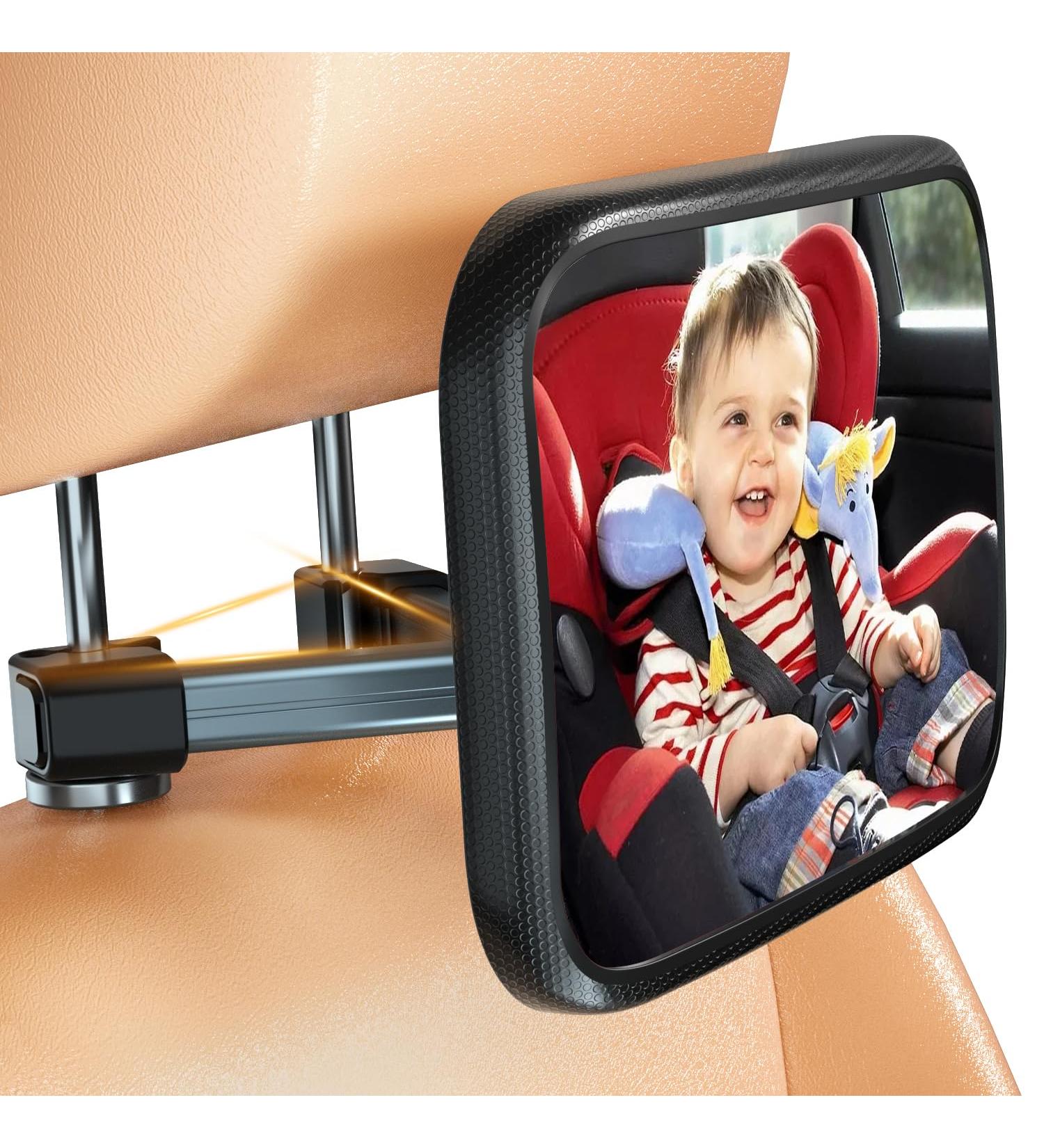 ENONEO Baby Car Mirror | 100% Shatterproof Rear Facing Safety Mirror | Crystal Clear View | Essential for Newborns - Buy Online on SooperMarket.com