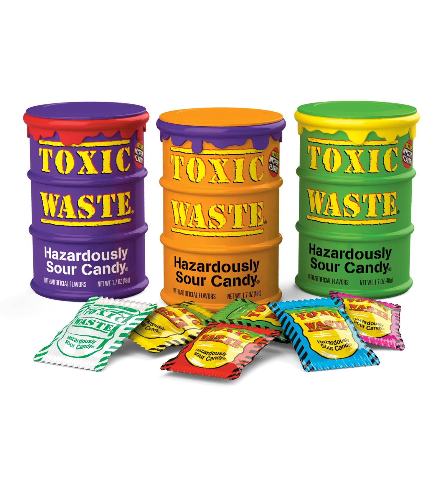 TOXIC WASTE 3-Pack Special Edition Drums - Assorted Sour Candy with Mystery Flavor (1.7 oz) - Buy Online on SooperMarket.com