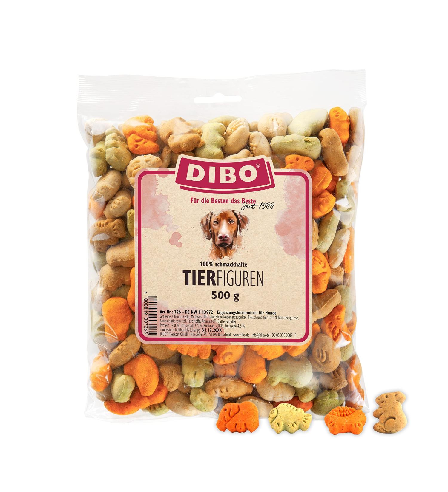 Dibo Animal Figures 500g - Healthy Natural Dog Treats & Biscuits | B.A.R.F. Diet for Dogs - Buy Online on SooperMarket.com