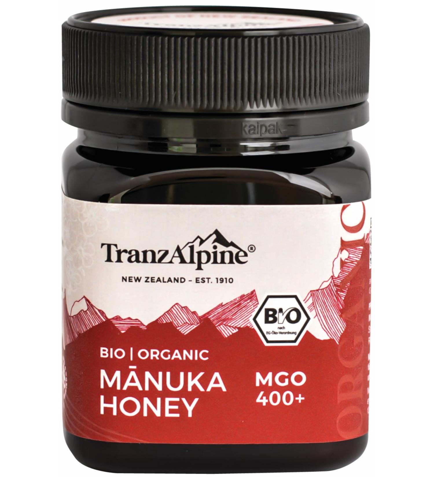 Manuka Honey MGO 400+ BIO 250 g - TRANZALPINE - Buy Online on SooperMarket.com