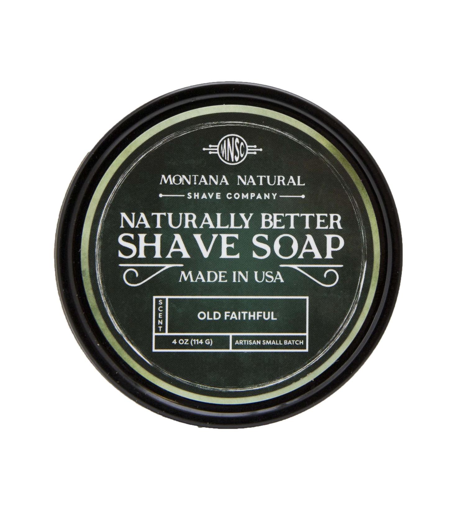 MNSC Old Faithful Artisan Small Batch Shave Soap | Hypoallergenic All-Natural & Handcrafted for a Smooth Nick-Free Shave | International Shipping Available - Buy Online on SooperMarket.com