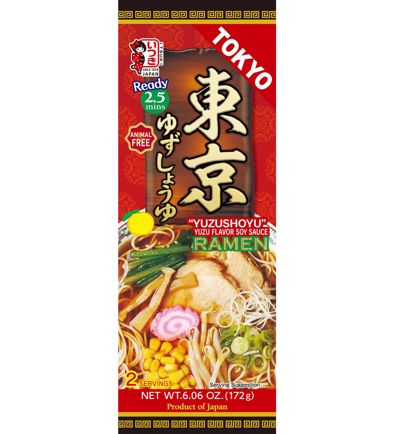 Itsuki Tokyo "Yuzushoyu" Yuzu Flavour Soy Sauce Ramen (Animal Free) 2 Servings 172g - Buy Online on SooperMarket.com
