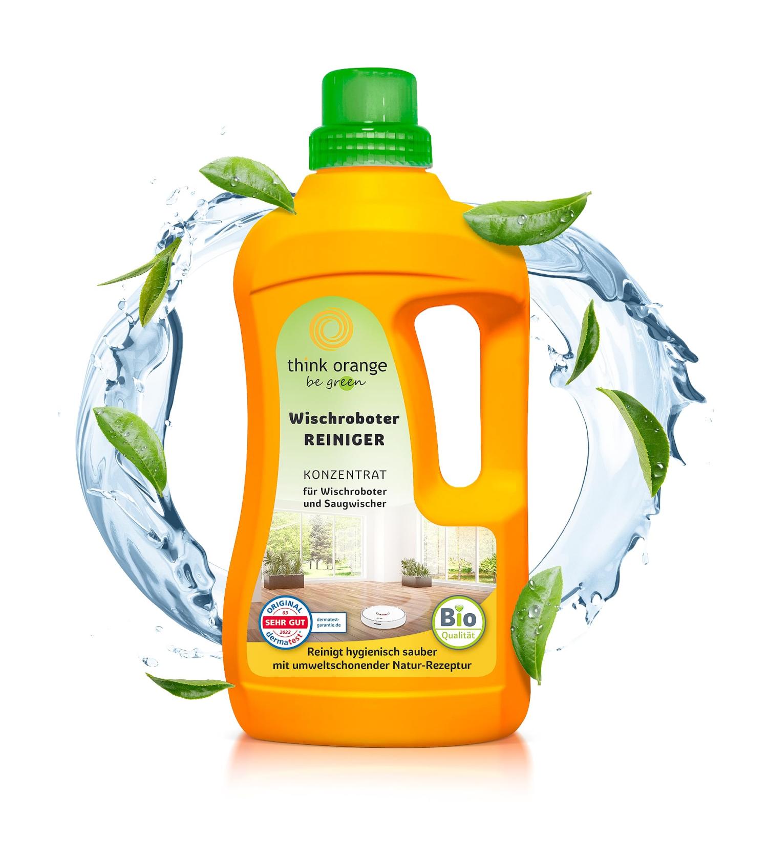 Soil Cleaner for Moped Robots - Eco-Friendly Cleaning Concentrate | 1L for Wiping Robots & Suction Wipers | Effective Dirt Removal Foam-Free All Surfaces | Think Orange Be Green - Buy Online on SooperMarket.com