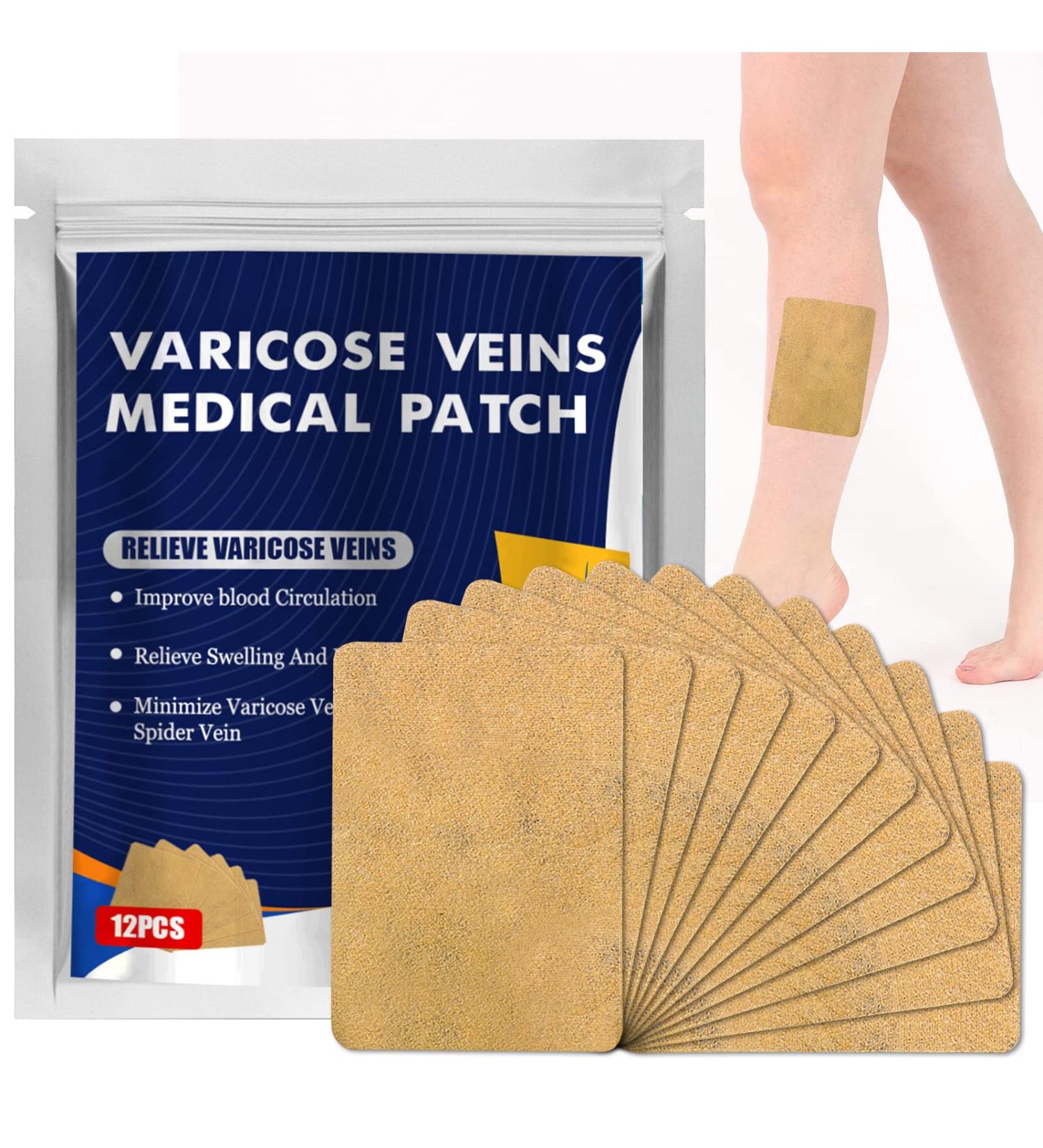 EFINITYER Varicose Veins Treatment Patch - Promotes Metabolism, Improves Blood Circulation, Relieves Heavy Tired Legs - Yellow (12 Pcs) - Buy Online on SooperMarket.com