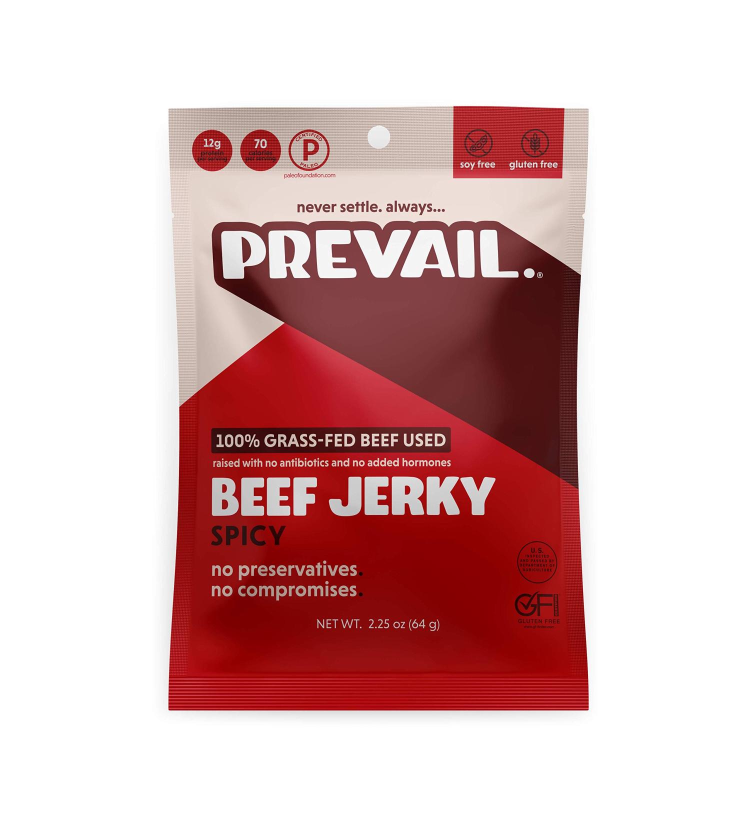 Bulk Grass Fed Beef Jerky - Low Sodium, Keto, Paleo | Spicy 3 Pack (2.25oz each) | 12g Protein | Gluten & Soy Free - Buy Online on SooperMarket.com