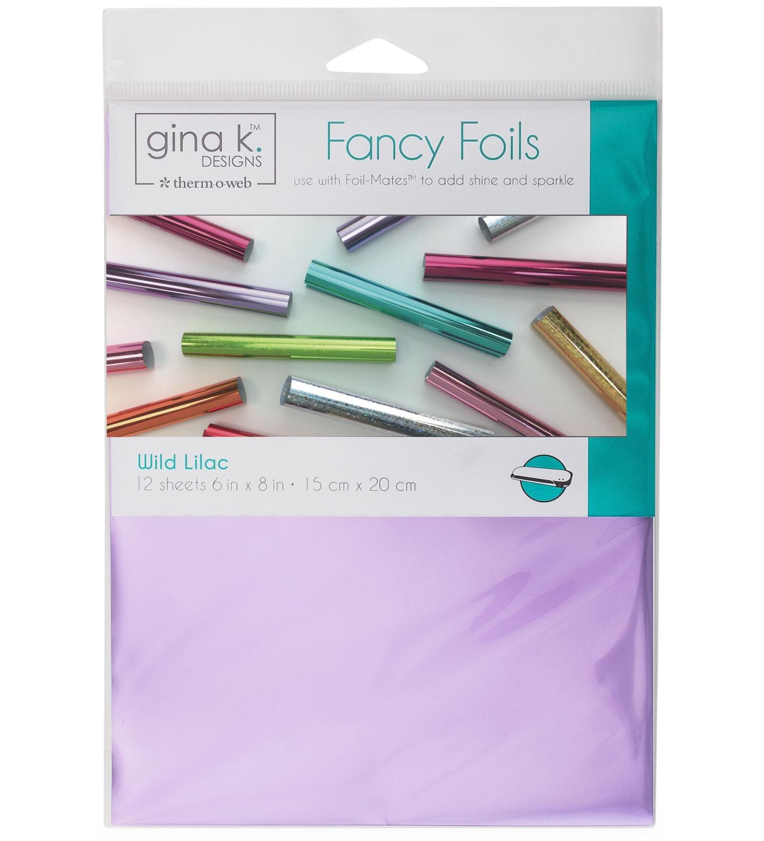 Gina K. Designs for Therm O Web Fancy Foils 6 x 8 Sheets Wild Lilac 12 Count