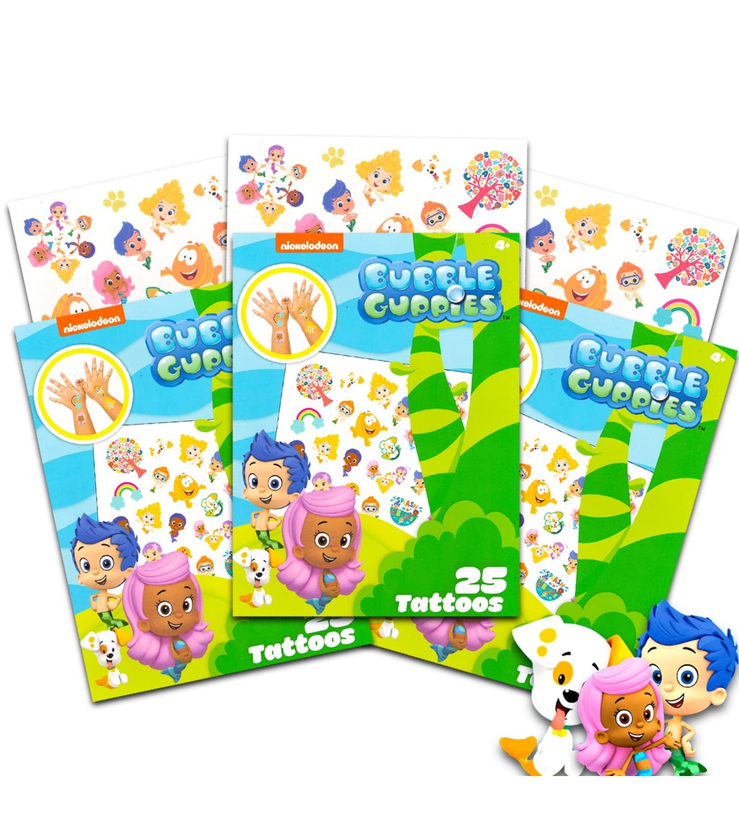 Nick Shop Bubble Guppies Tattoos Party Supplies Super Set   Bundle with 75 Bubble Guppies Temporary Tattoos (Bubble Guppies Party Favors)