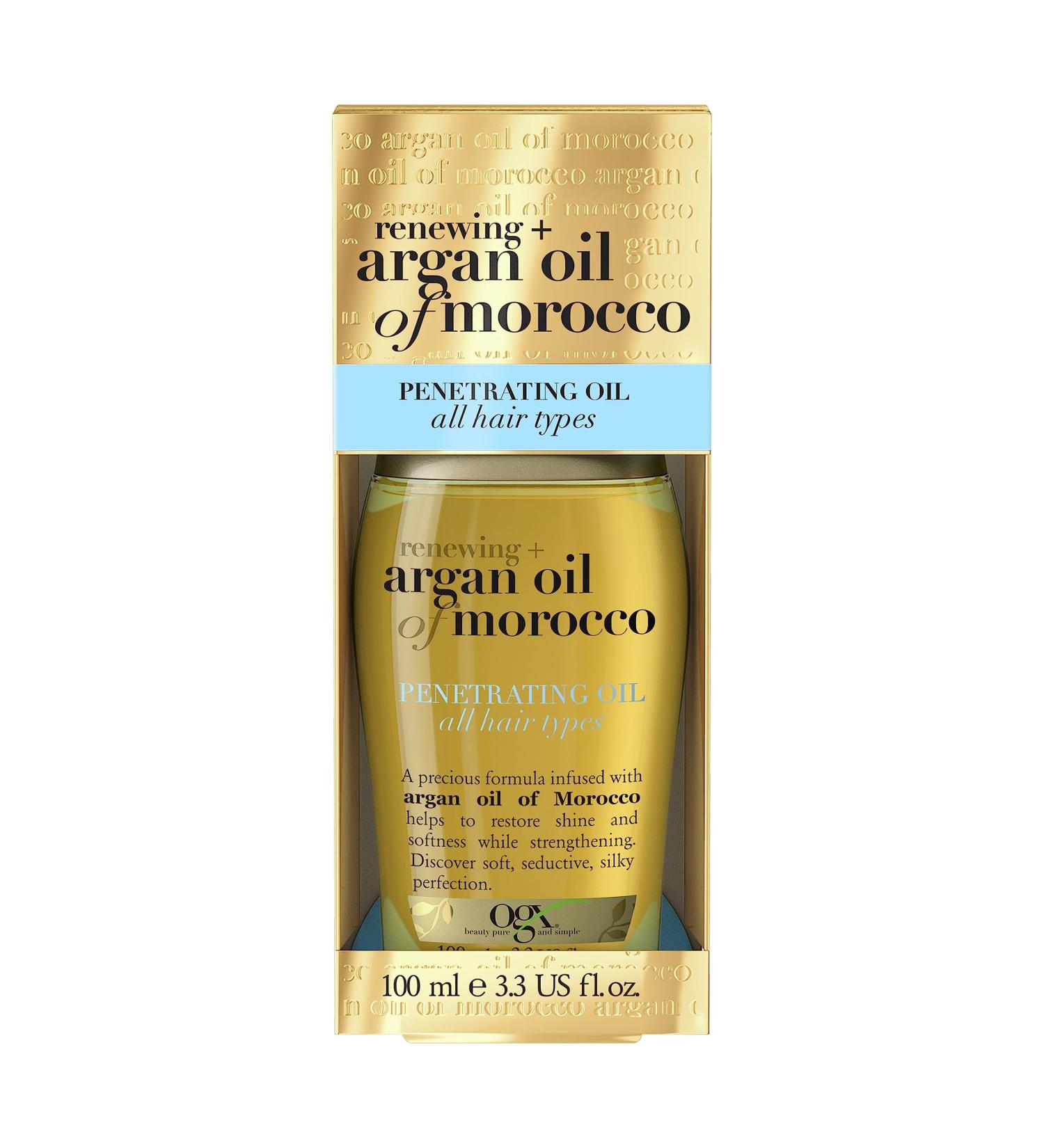 Ogx Argan Oil of Morocco Penetrating Hair Oil for All Hair Types 100 ml Natural 100 ml (Pack of 1) - Buy Online on SooperMarket.com