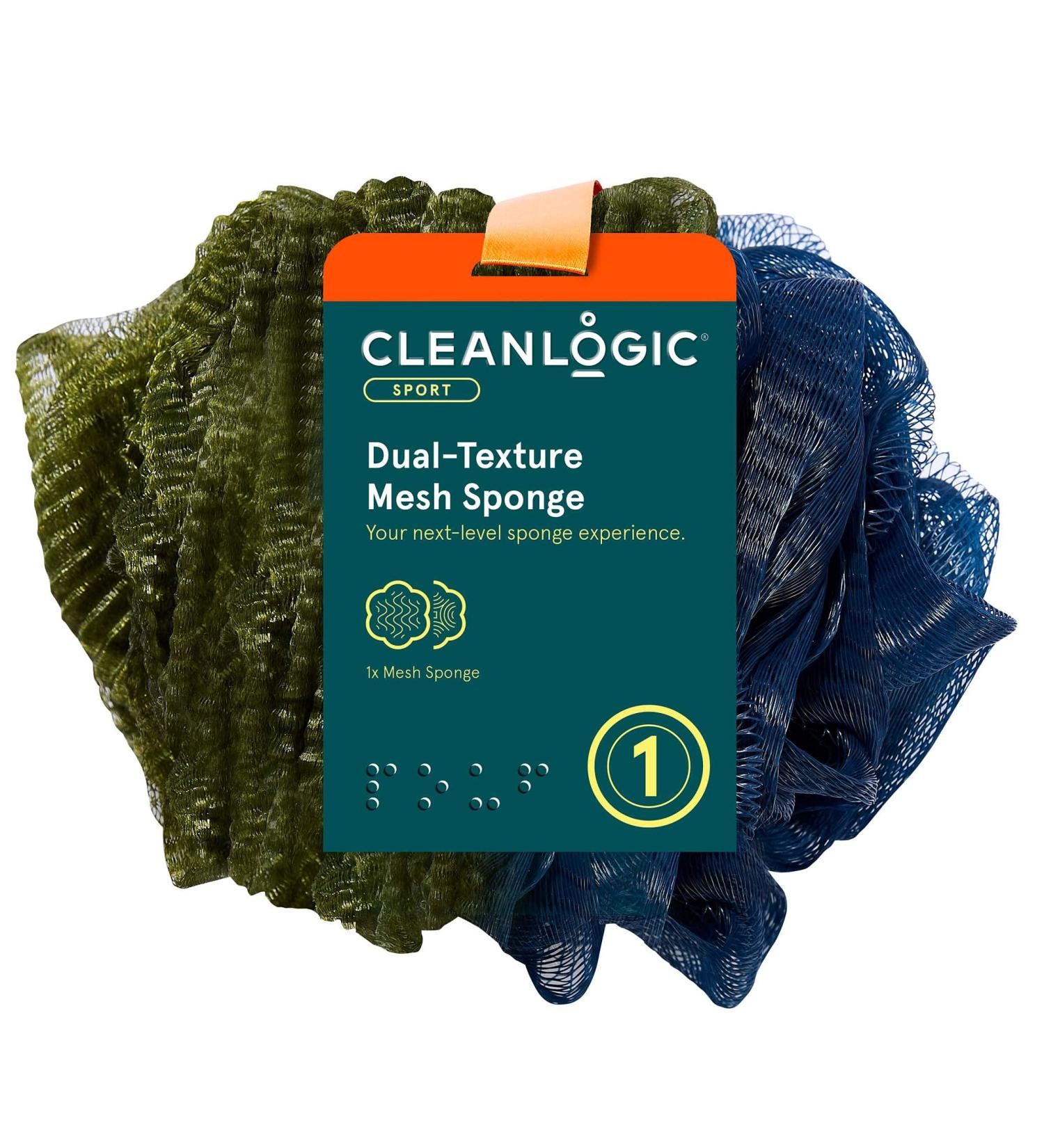 Cleanlogic Sport Exfoliating Body Scrubber Dual-Texture Mesh Sponge - 6 Pack - Buy Online on SooperMarket.com
