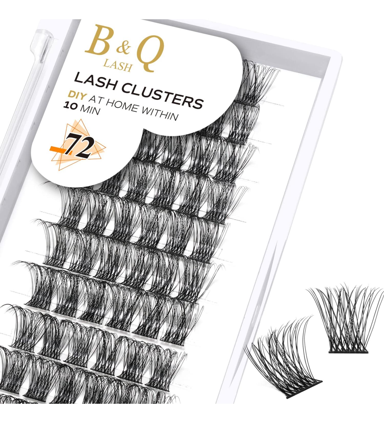 72 Clusters B&Q D Curl Individual Cluster Lashes - UK-FD-B47-D-12 - Buy Online on SooperMarket.com