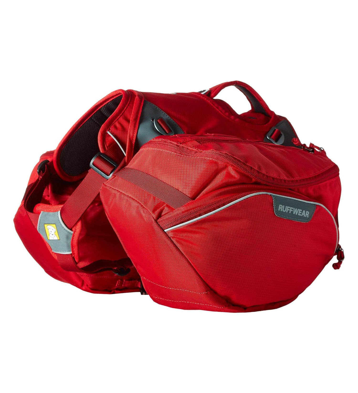 Luffwear hard-wearing hiking backpack for dogs including 2 x 1l water bottle small dog breeds size adjustable size: S red (red currant) palisades pack