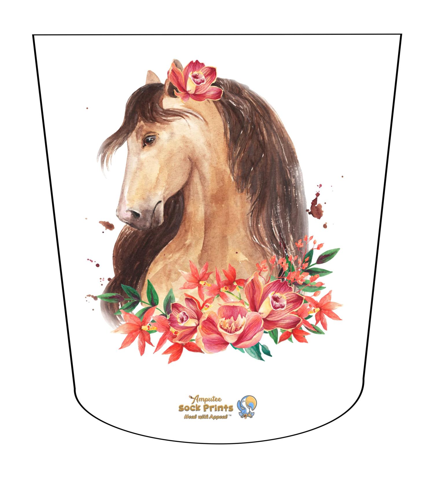 Amputee Sock ATKA "Horse Headshot V4" 3PLY Residual Wound Over Shrinker Sock - Buy Online on SooperMarket.com