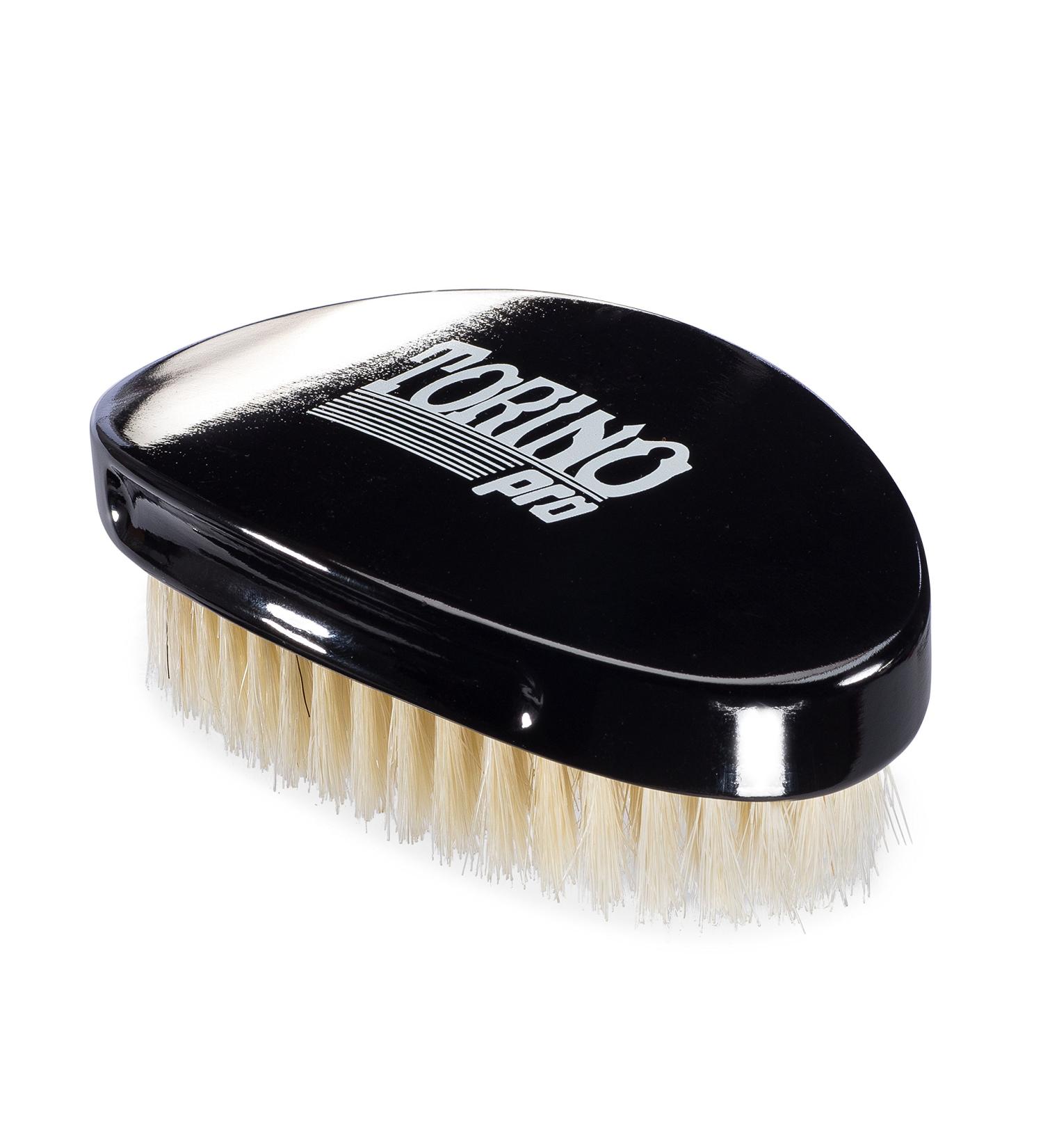 Torino Pro 660 Wave Brush by Brush King - Soft Curve 360 Waves Palm Brush - True Texture Soft - Frizz Laying Down - Black, 1 Count - Buy Online on SooperMarket.com