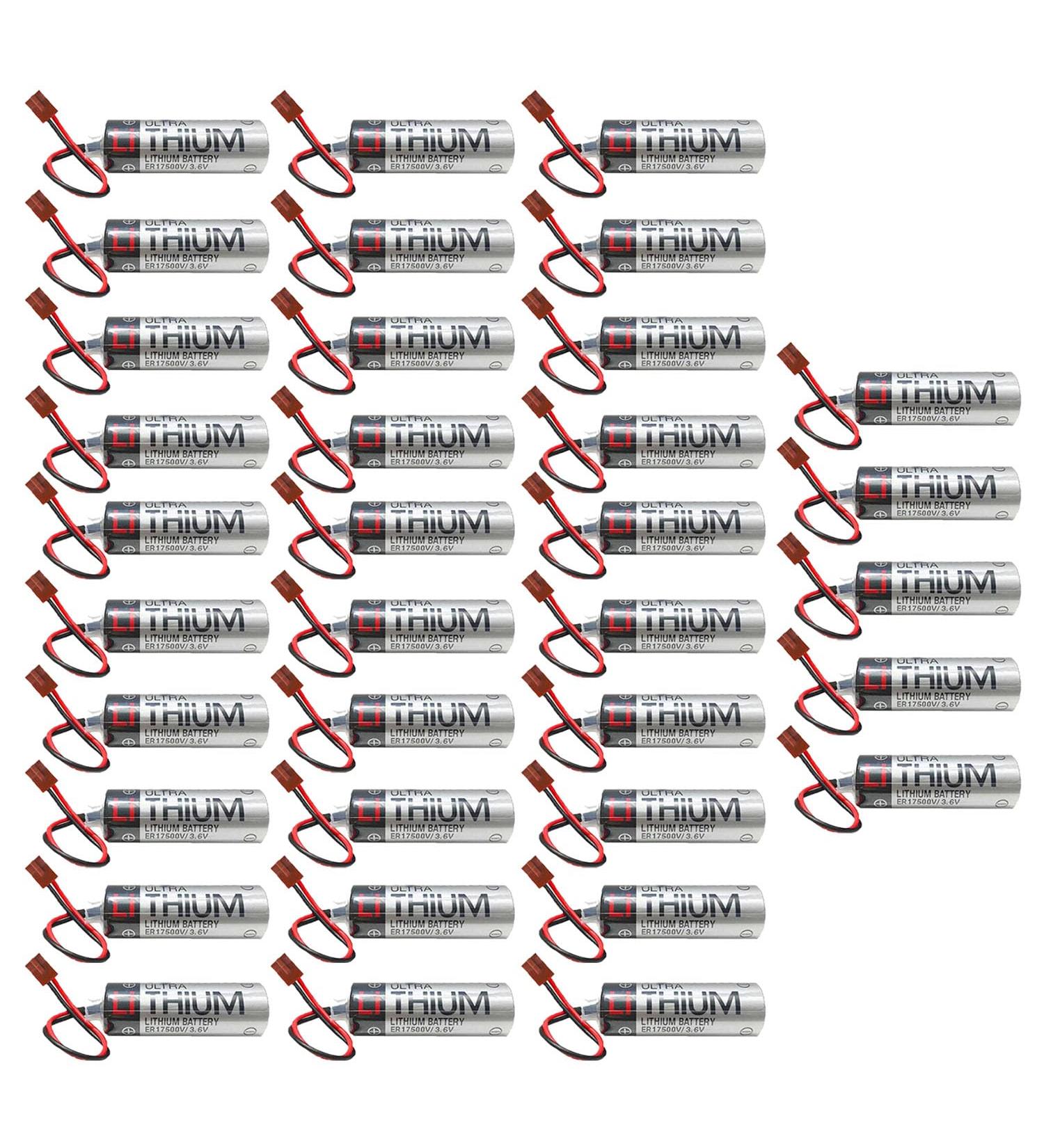Buy 35 Pack ER6VCT ER6V 3.6V PLC Battery for Robot OTC - 2000mAh with Small Brown Plug | International Shipping Available - Buy Online on SooperMarket.com