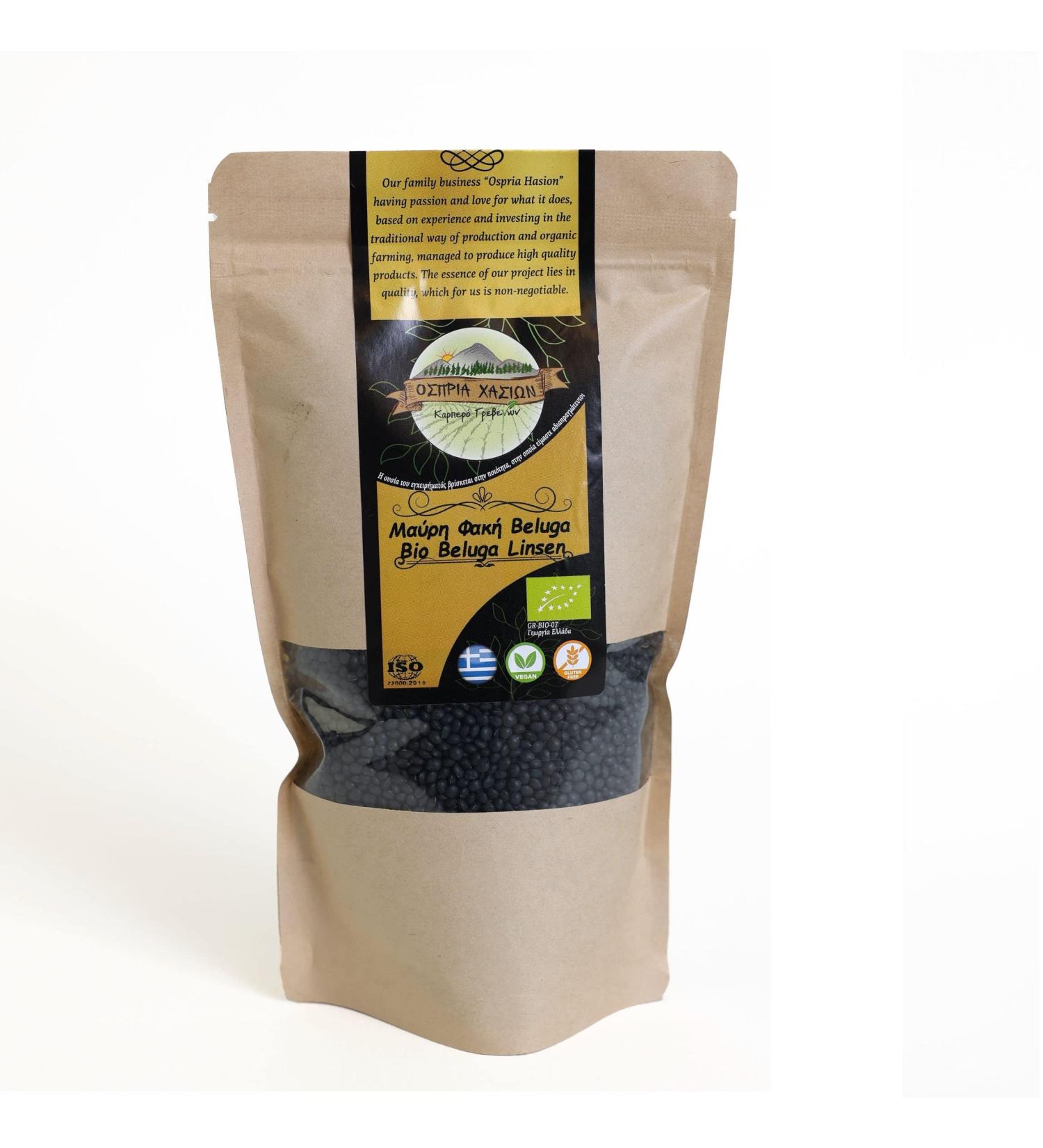 Buy 1 kg Organic Black Beluga Lentils - Quick-Cook Double Pack from Greece for Salads Stews & Indian Curry | Aristos - Buy Online on SooperMarket.com