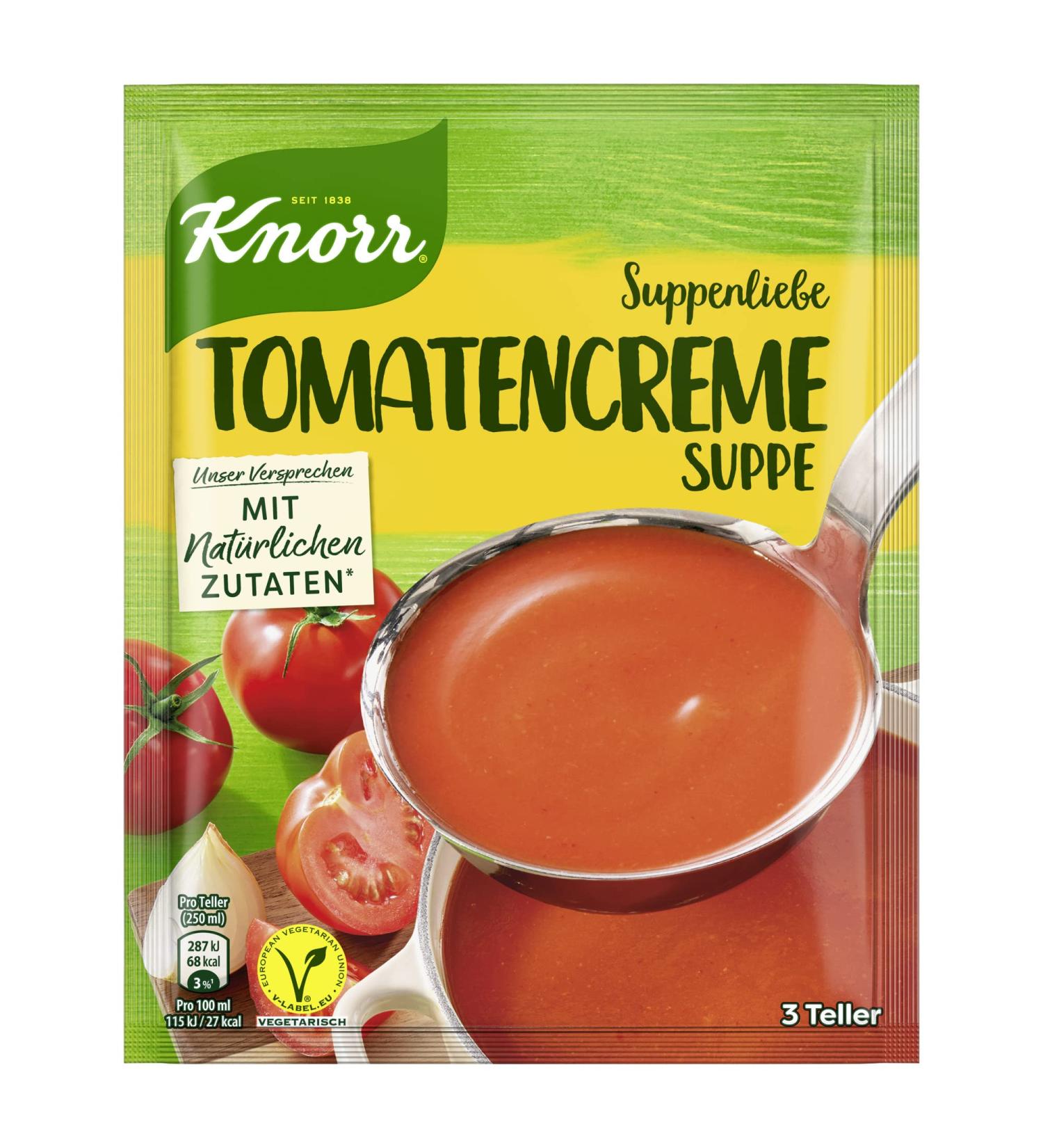 Knorr Tomato Cream Soup - Delicious & Creamy 1 Pack (3 Plates) - International Shipping Available - Buy Online on SooperMarket.com