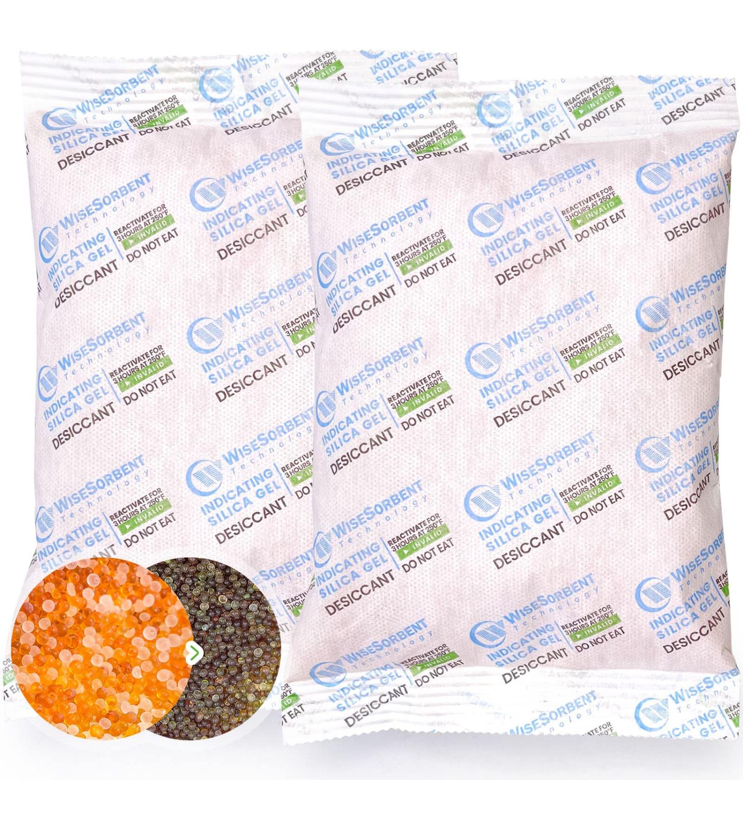 Buy Wisesorb 2Pcs 500g Indicating Silica Gel Packs - Rechargeable Desiccant Moisture Absorbers for Gun Safe and Storage Control - International Shipping Available - Buy Online on SooperMarket.com
