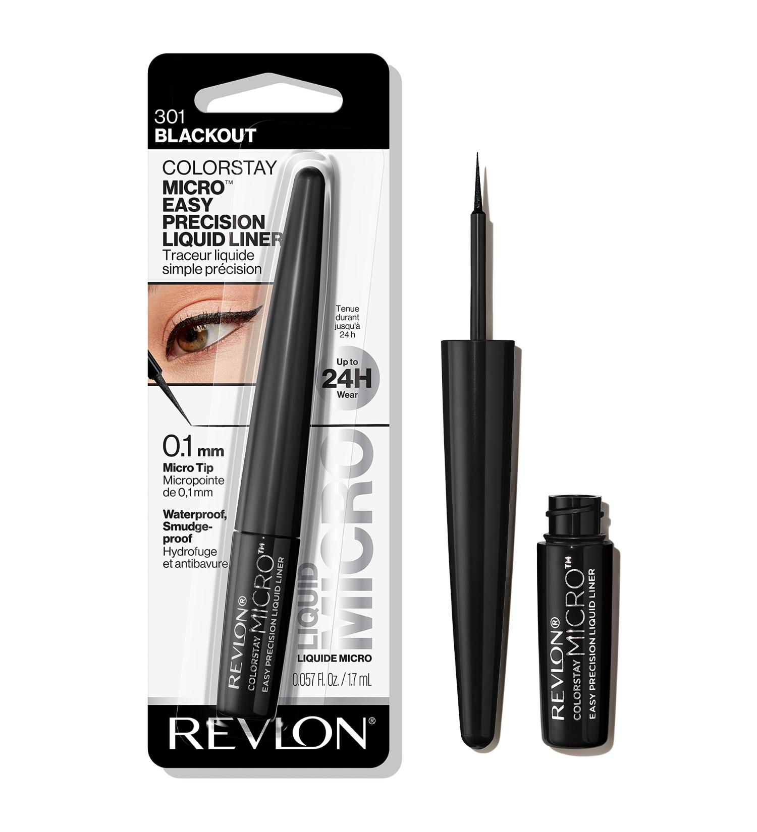 REVLON ColorStay Micro Easy Precision Liquid Liner 301 Blackout - Long-Lasting Formula for Bold Black Lines - Buy Online on SooperMarket.com