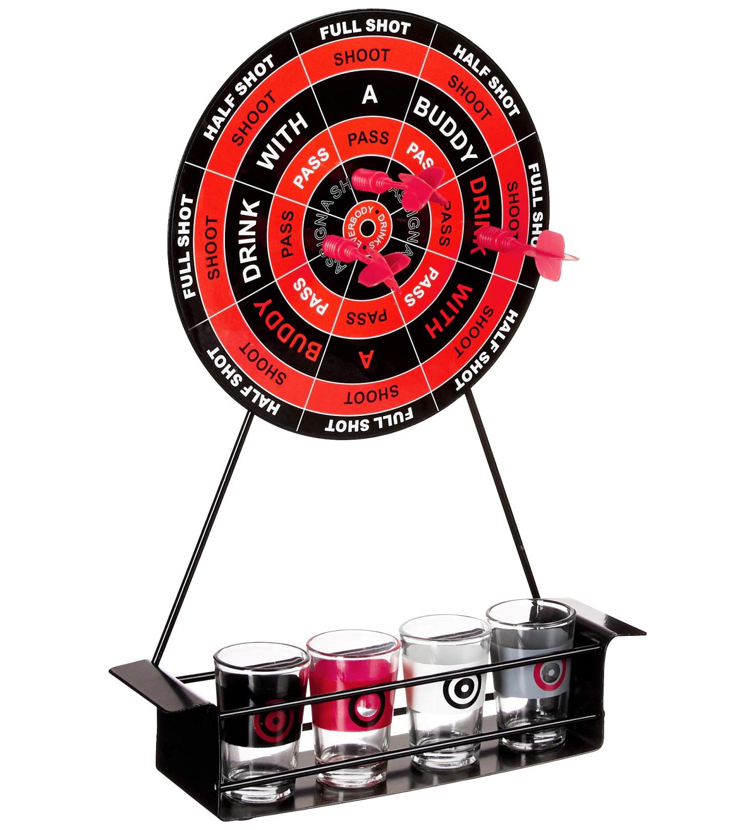 Crystal Clear Shot Glass Darts Bar Game Set - 10 Piece - Buy Online on SooperMarket.com