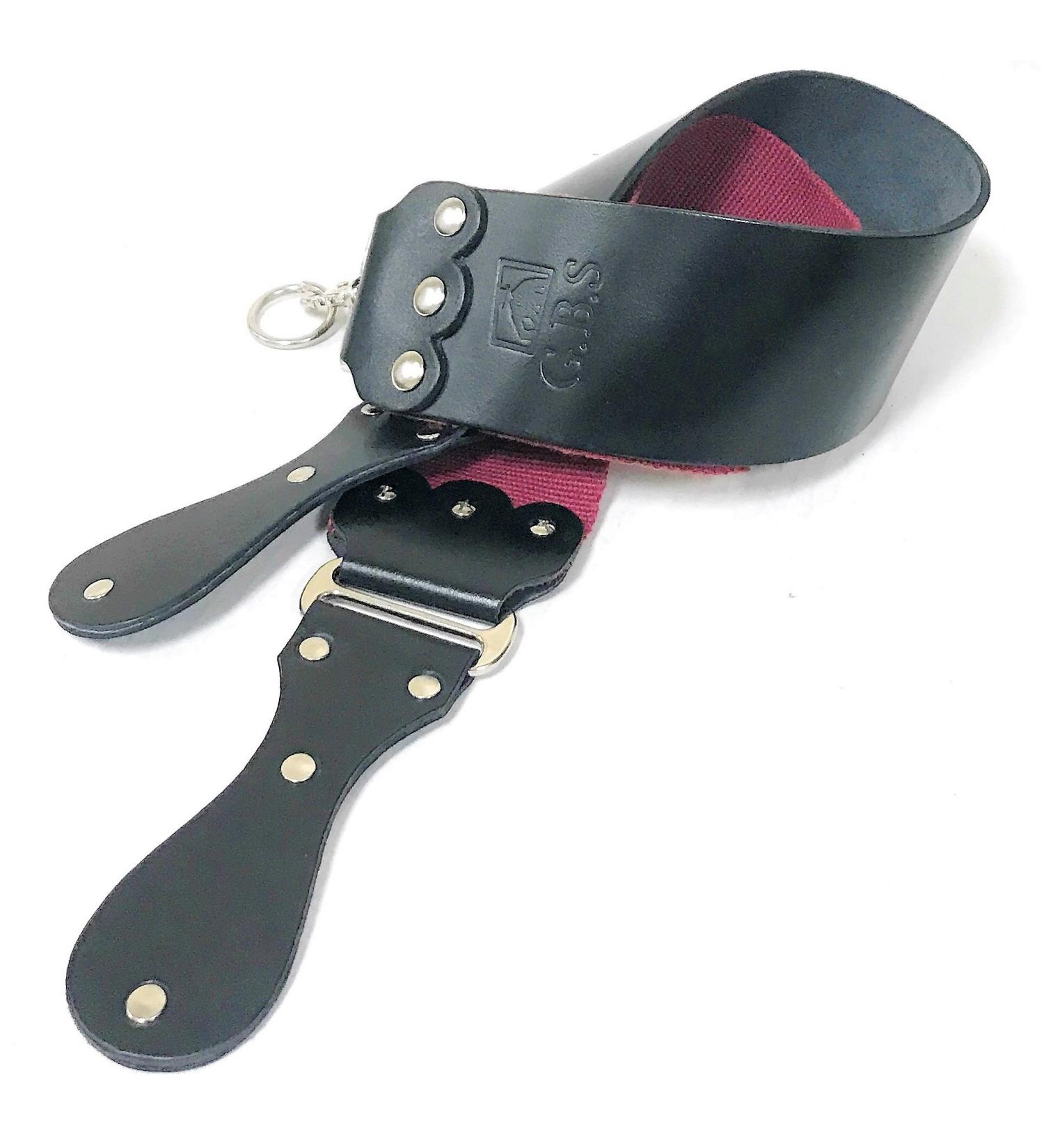 G.B.S Ultra Wide Straight Razor Strop Handmade Barber Leather Razor Strop for Sharpening Razor & Tools Dual Sharpening Strap in Black and Maroon with Fine Edges blade 3" x 26" for Men - Buy Online on SooperMarket.com