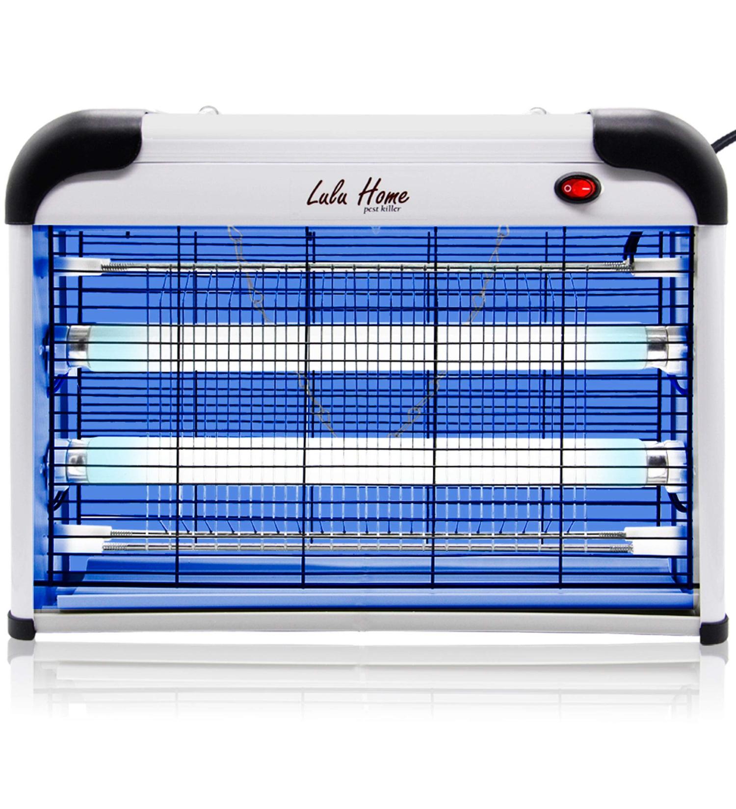 Electric Bug Zapper Indoor Insect Killer | Lulu Home Aluminium Mosquito, Fly Trap with 2800V Grid | 20W Bulbs - Buy Online on SooperMarket.com