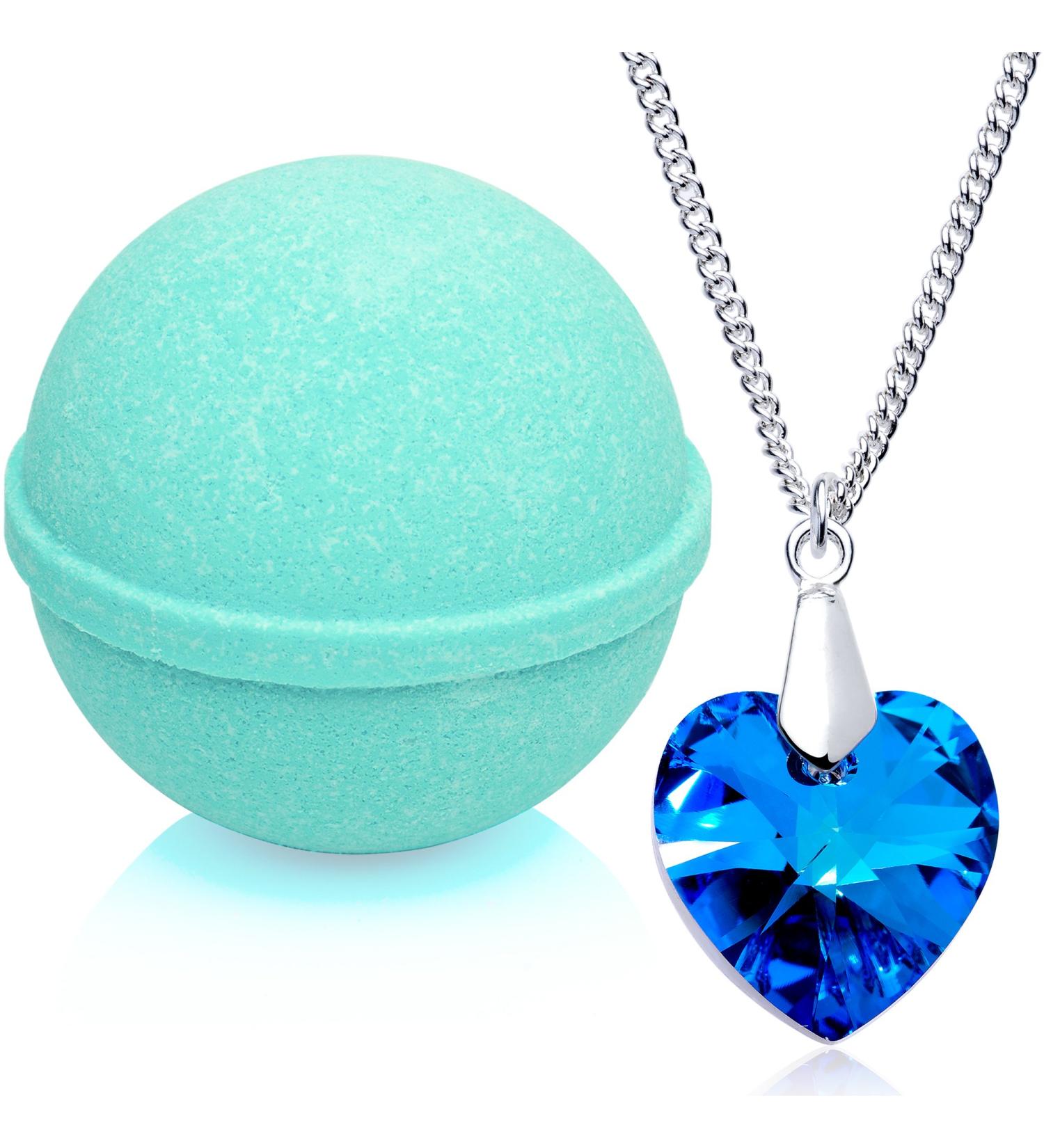 Tranquil Serenity Bath Bomb with Crystal Necklace - Extra Large 10 oz - Made in USA - Buy Online on SooperMarket.com