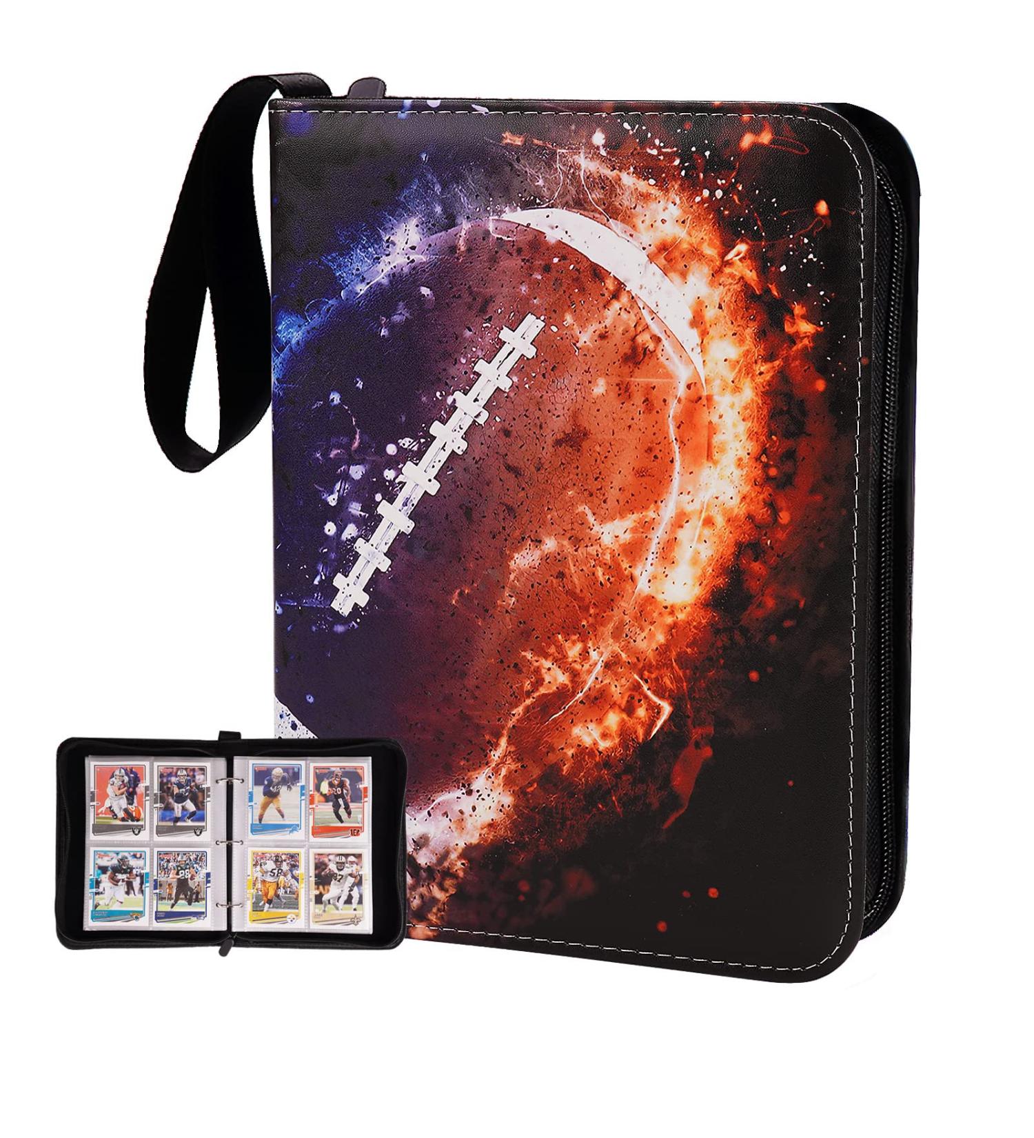 Card Binder for Football, Trading, MTG & TCG - Holds 400 Cards, 50 Removable Pages - Multicolor Collector Holder - Buy Online on SooperMarket.com