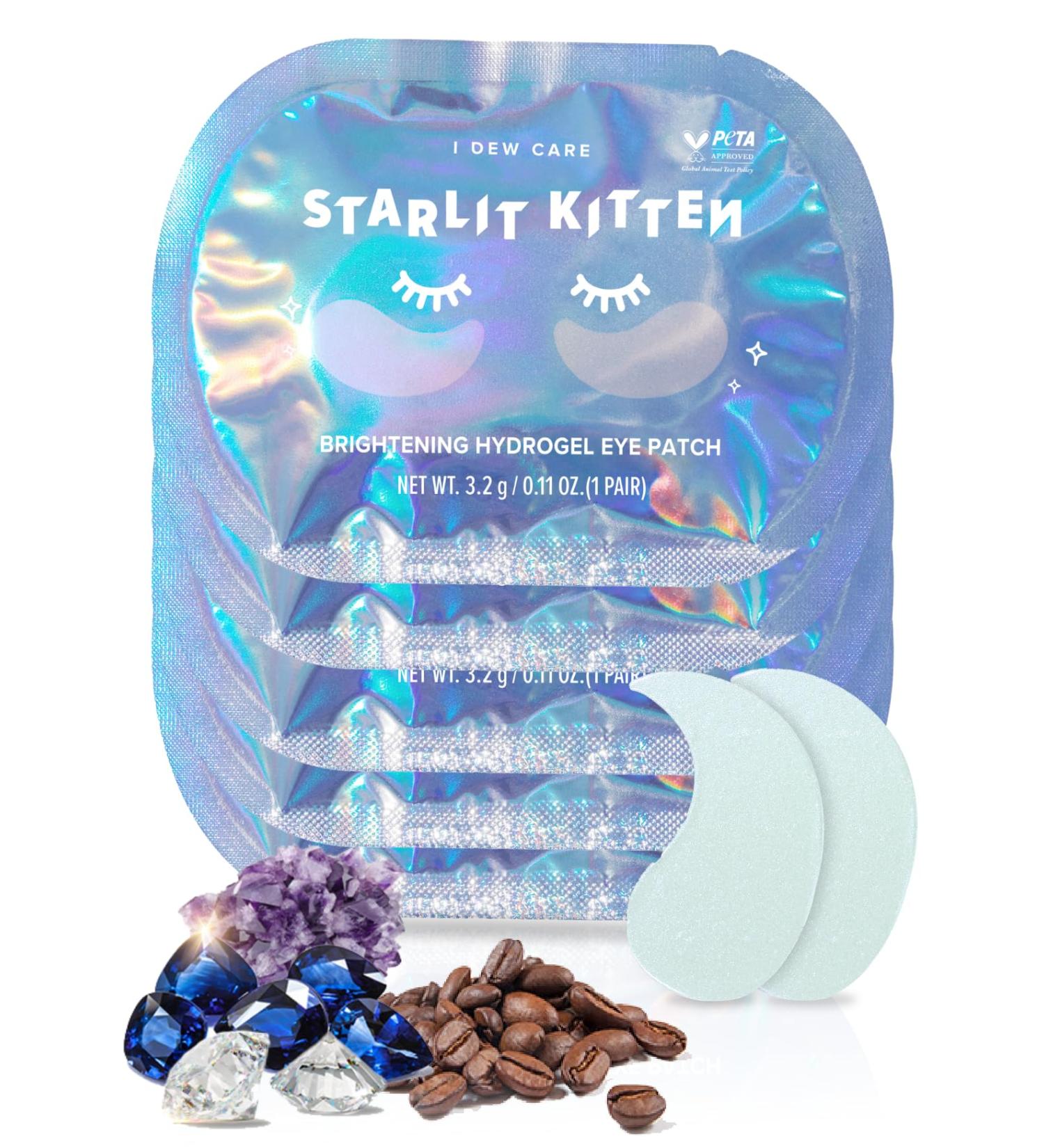 I Dew Care Hydrogel Eye Patch - Starlit Kitten | Reduce Dark Circles, Fine Lines, Puffy Eyes & Bags | Hydrating & Brightening Under Eye Patches with Caffeine & Hyaluronic Acid - Buy Online on SooperMarket.com