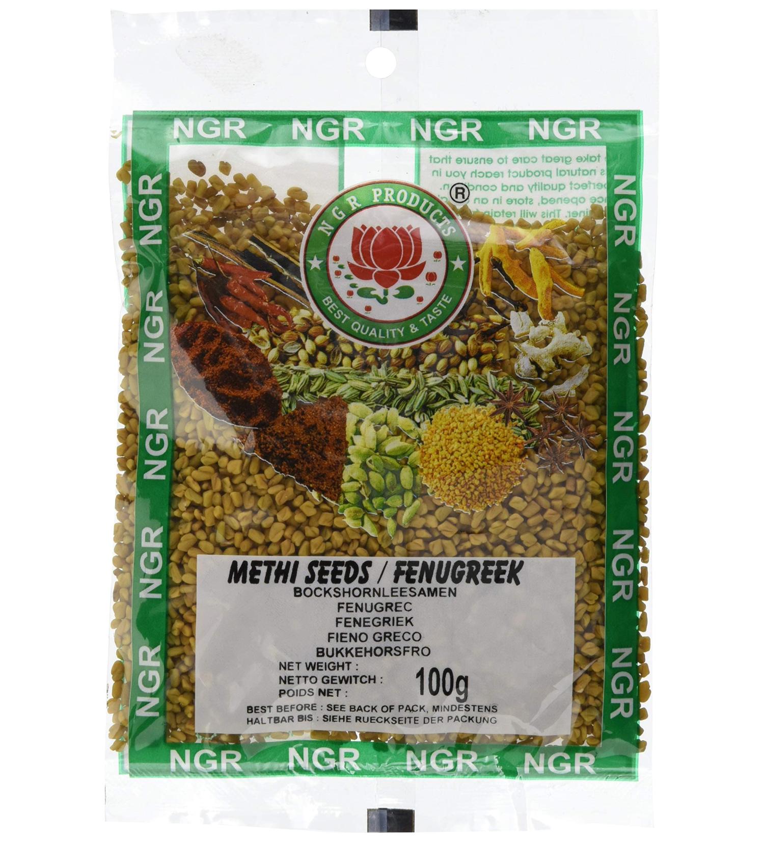Ngr Fenugreek Seeds (Methi Seeds) 100g - Premium Quality International Shipping - Buy Online on SooperMarket.com
