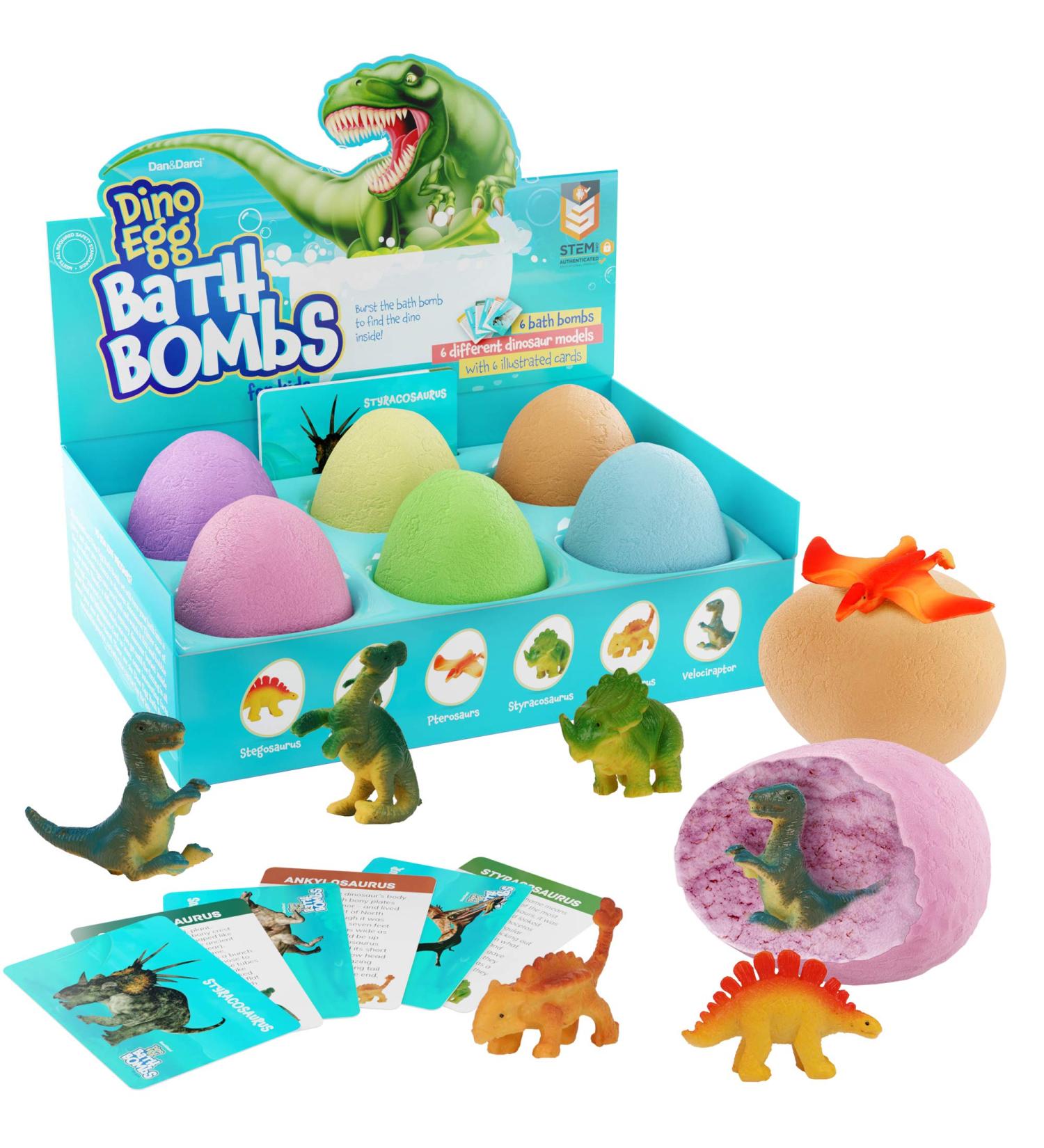 Kids Bath Bombs with Surprise Dinosaurs - Fun & Educational Easter Gifts for Ages 3-8 - Buy Online on SooperMarket.com