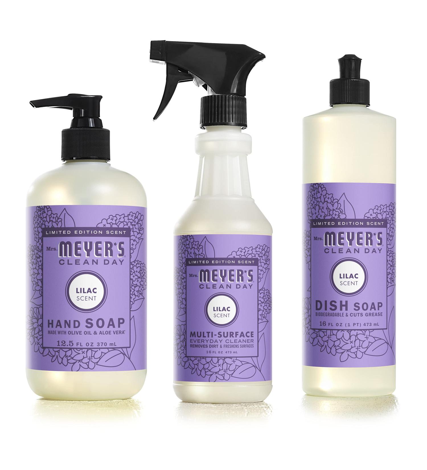 MRS. MEYER'S CLEAN DAY Limited Edition Lilac Kitchen Basics Set - Eco-Friendly Cleaning Essentials for Your Home - Buy Online on SooperMarket.com