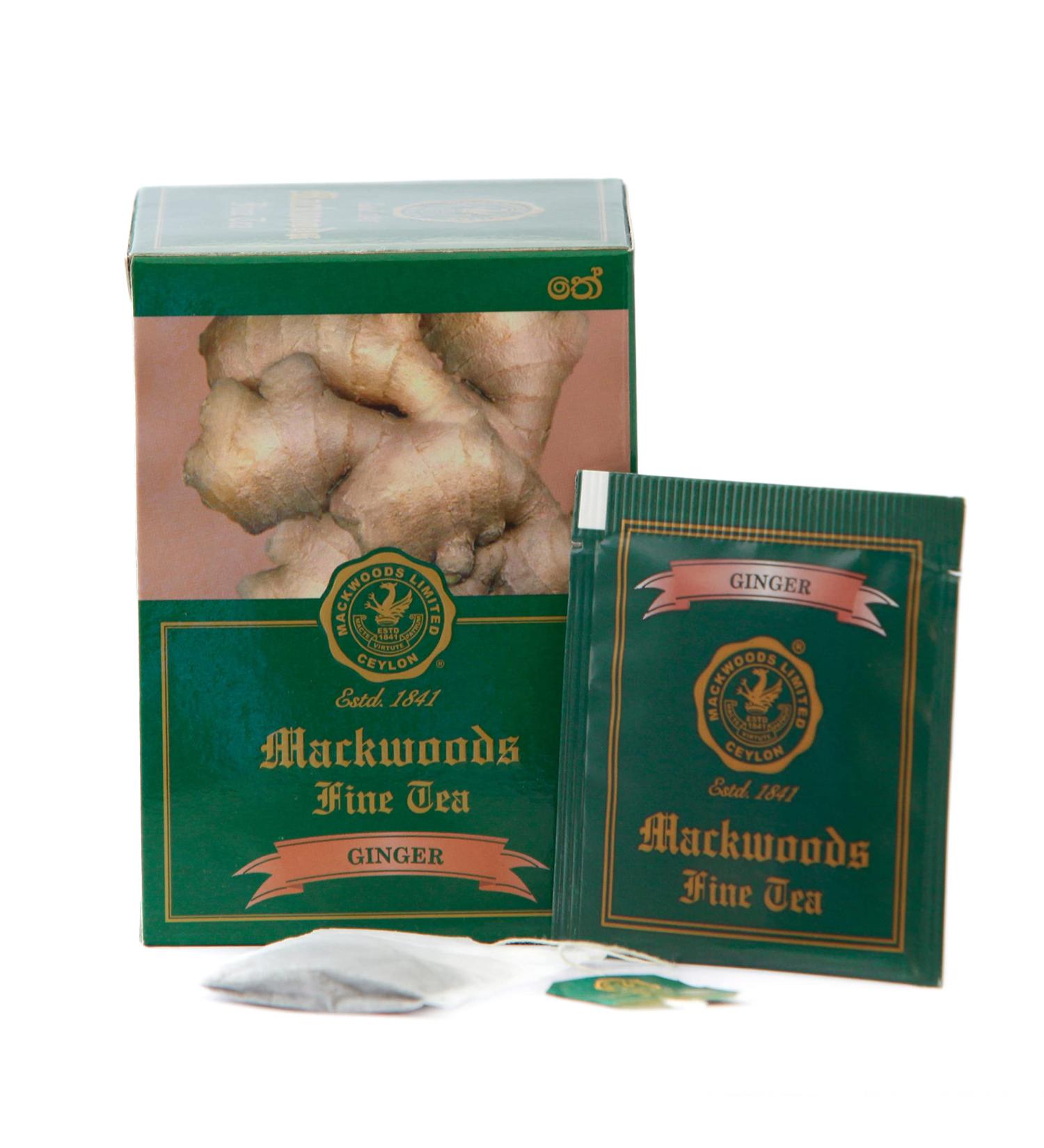 MACKWOODS GINGER FLAVOURED SINGLE ESTATE BLACK TEA IN 25 ENVELOPED TEA BAGS - Buy Online on SooperMarket.com